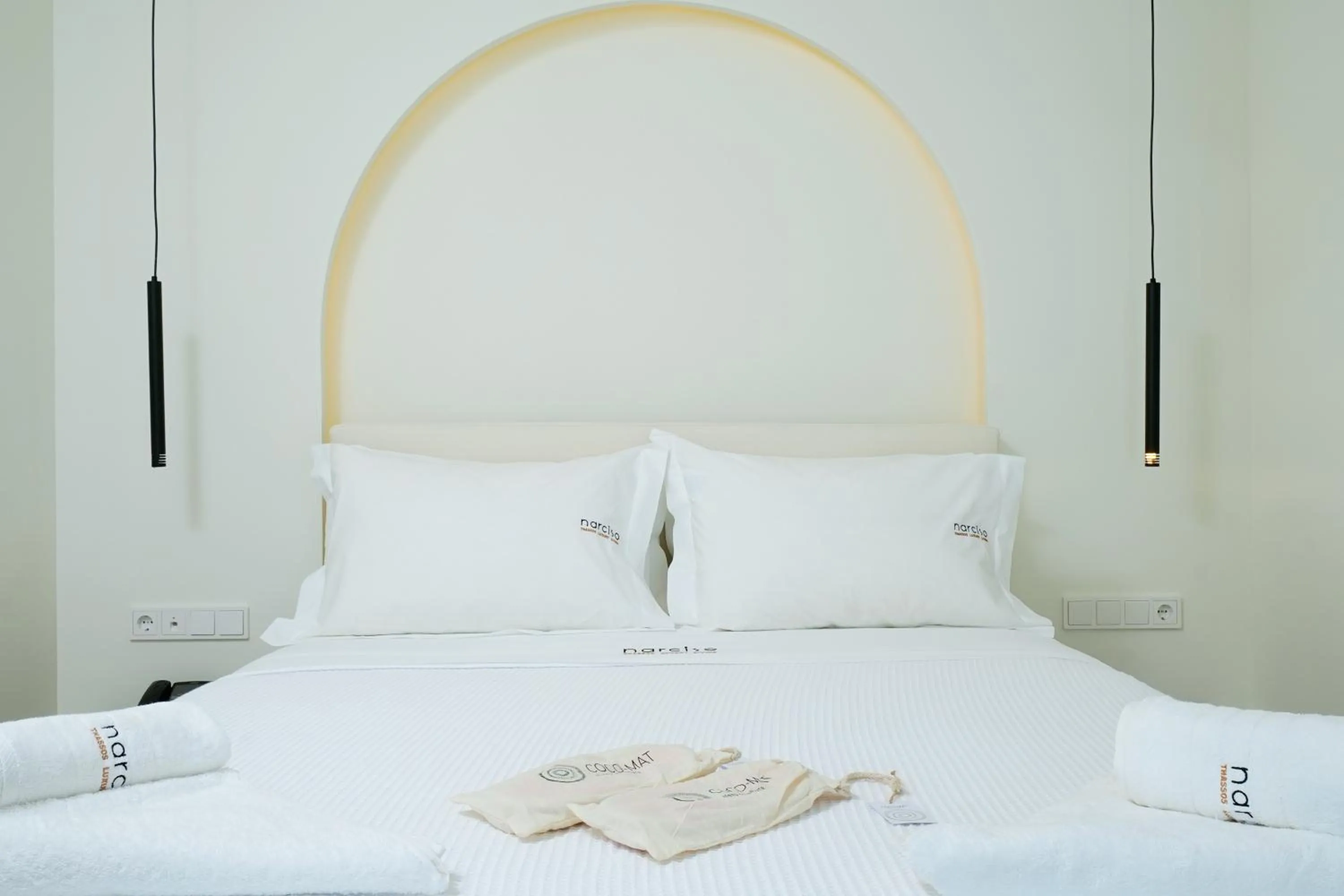 Bed in Narciso Thassos Luxury Suites