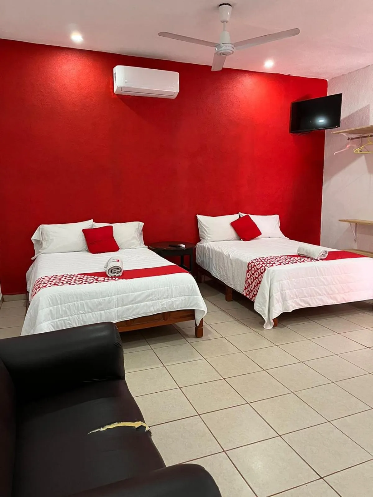 Bed in Hotel y Bungalows Bugambilias