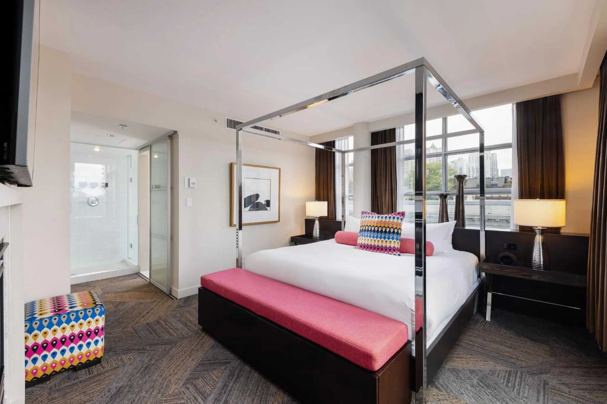 Bedroom, Bed in OPUS Vancouver