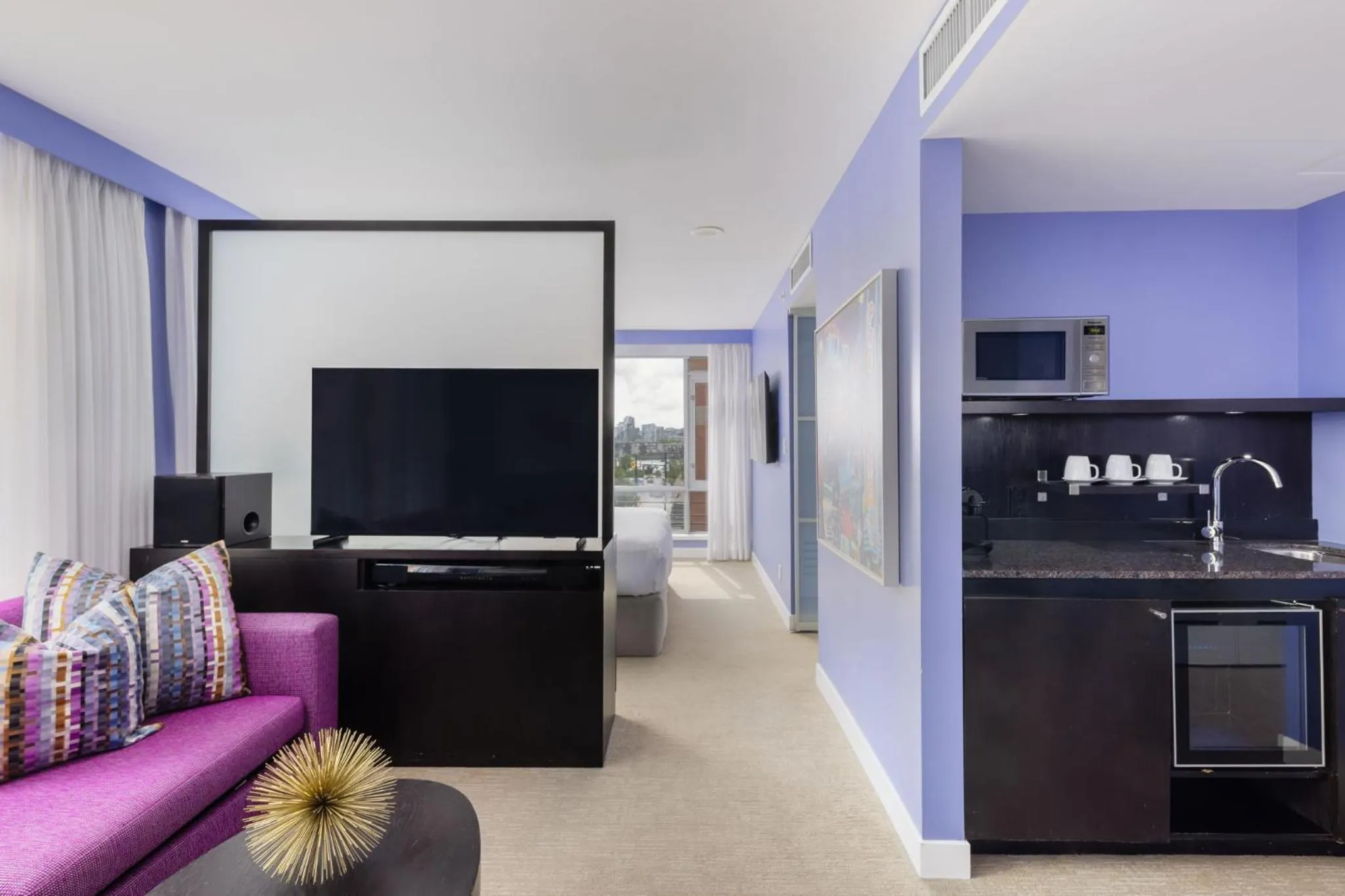 Living room in OPUS Vancouver