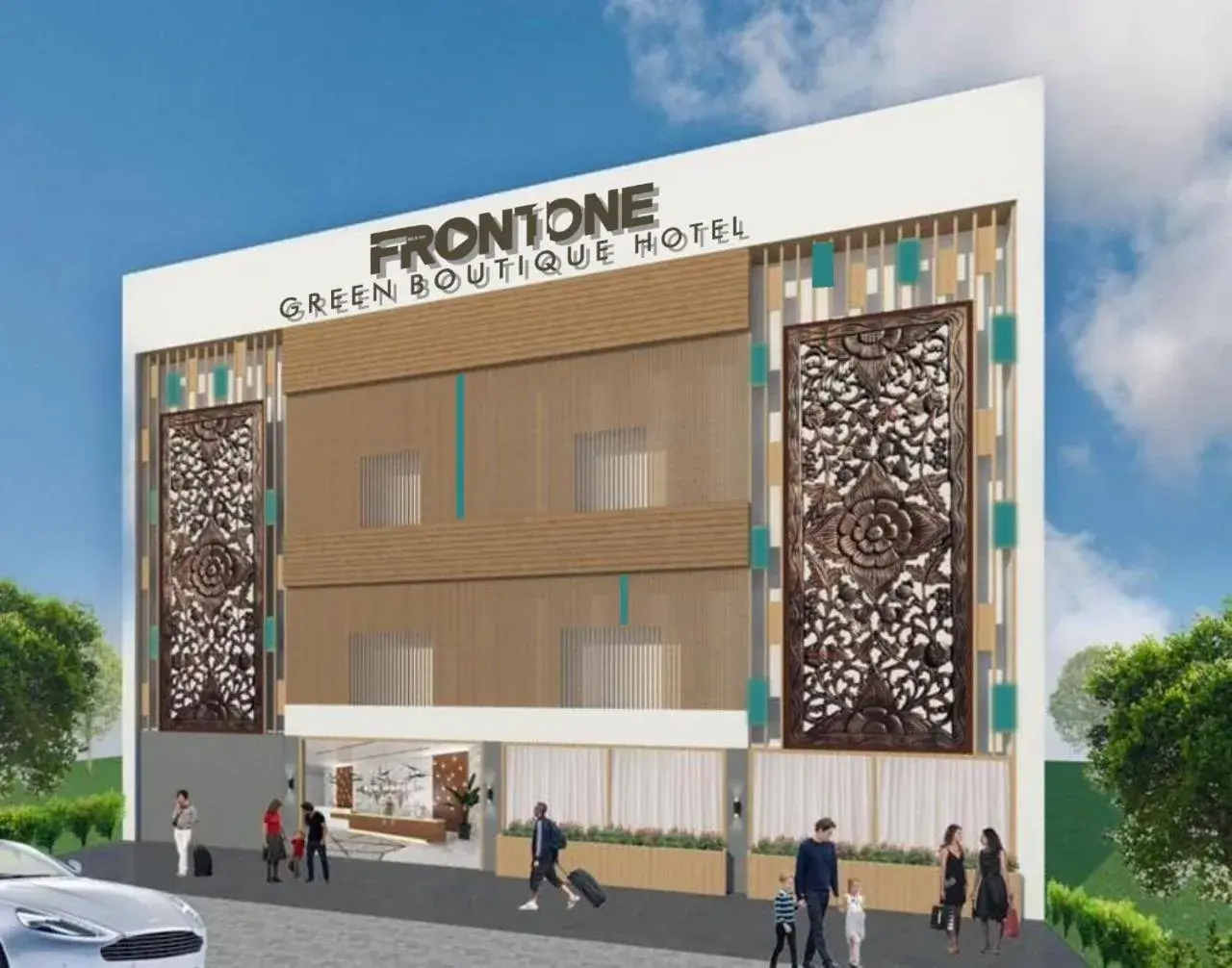 Property building in Front One Green Boutique Hotel Abepura Property building in Front One Green Boutique Hotel Abepura