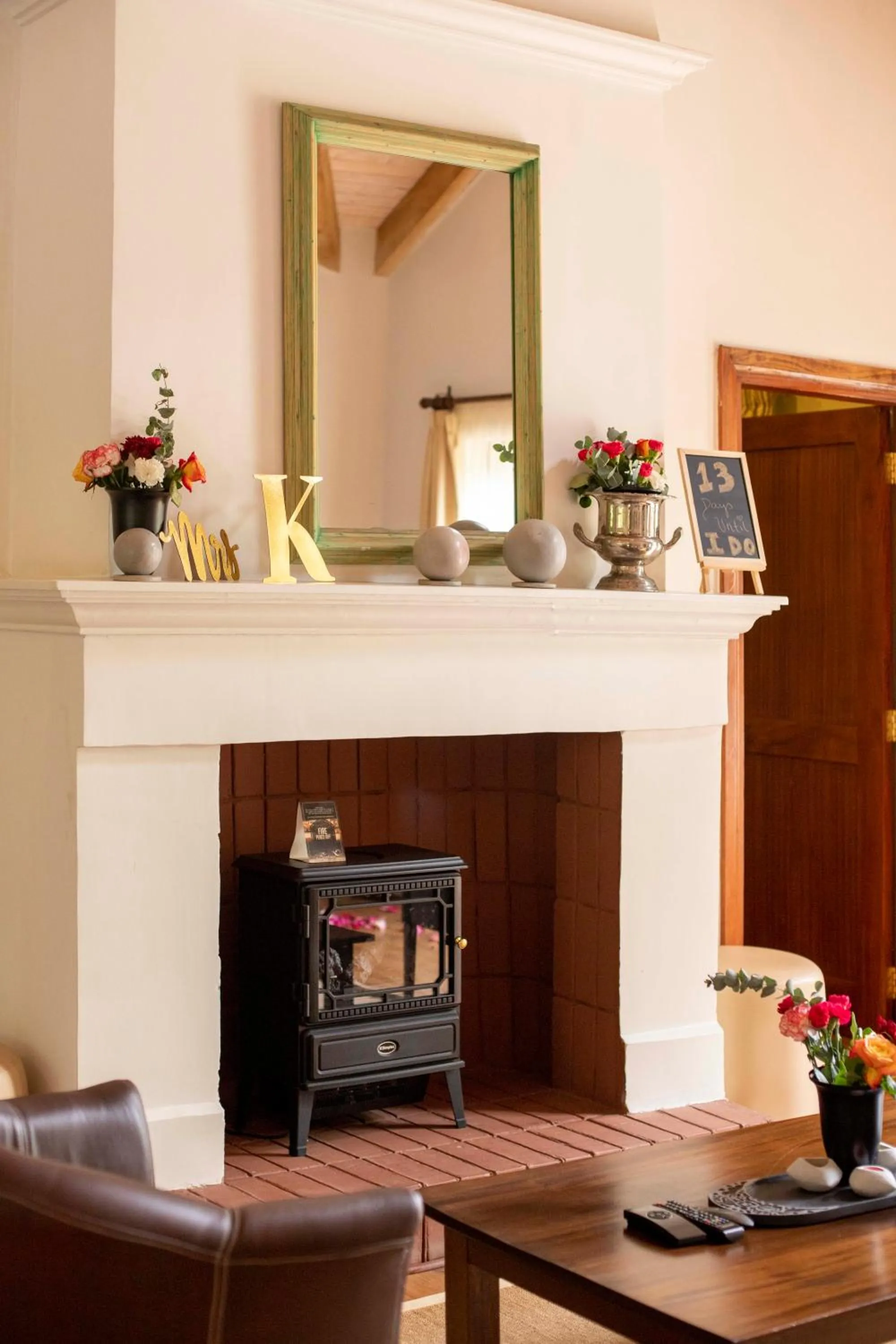 fireplace in The Residences at Karen