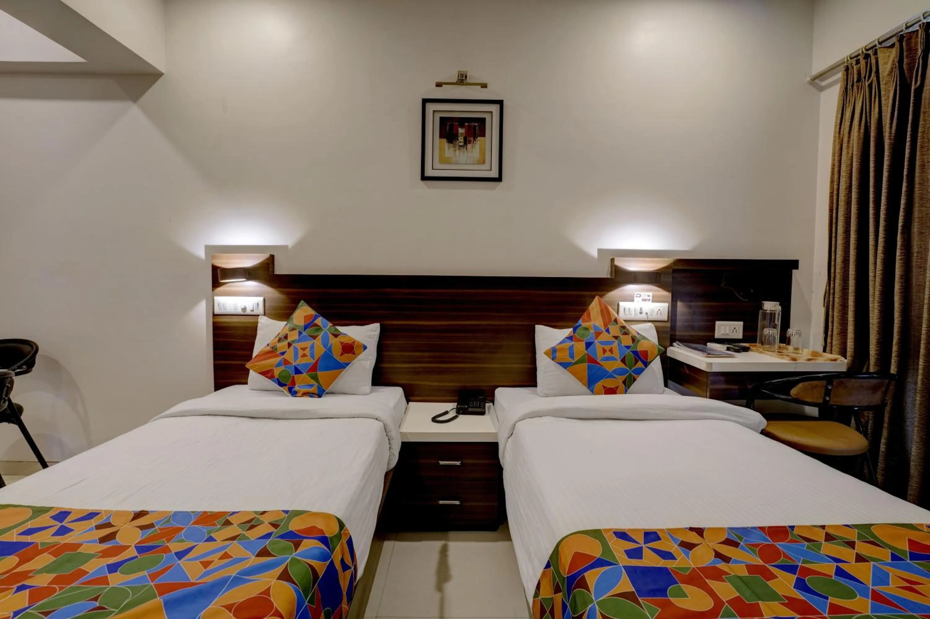 Bed in SriKrishna Paradise Hotel Thane Navi Mumbai