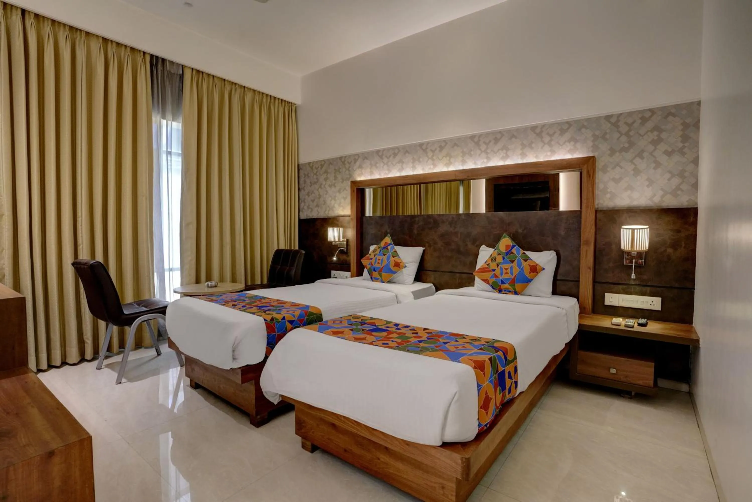 Bed in SriKrishna Paradise Hotel Thane Navi Mumbai