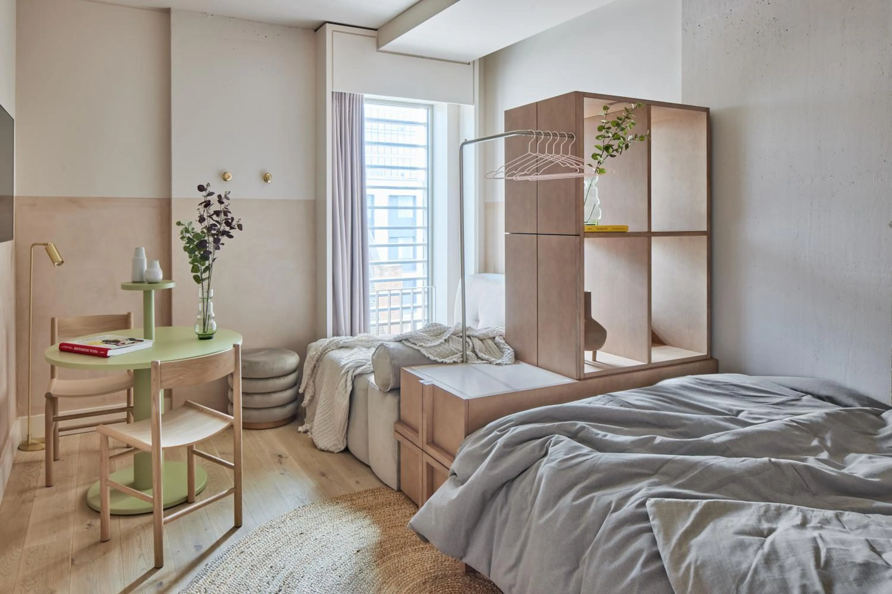 Living room, Bed in Buckle Street Studios by Locke, Aldgate