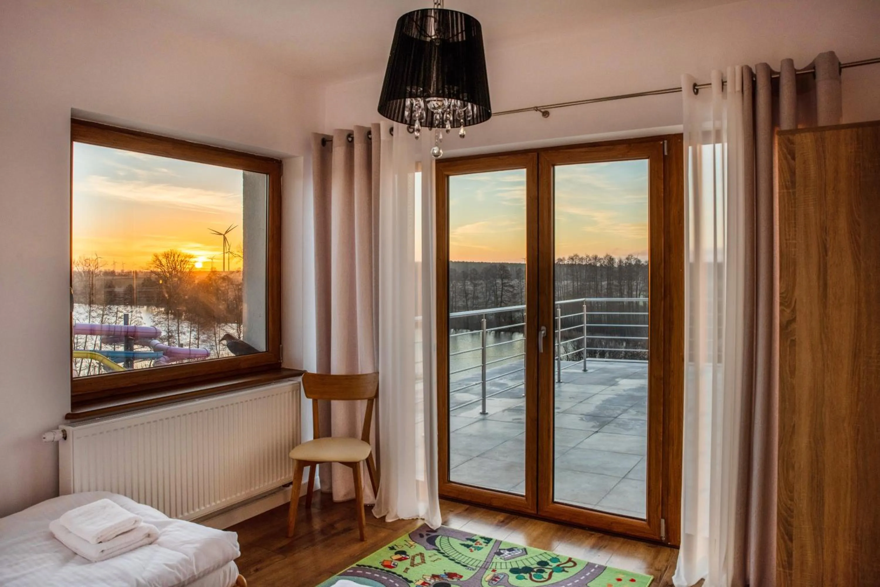 Balcony/Terrace, Bed in Rezydencja Margonin