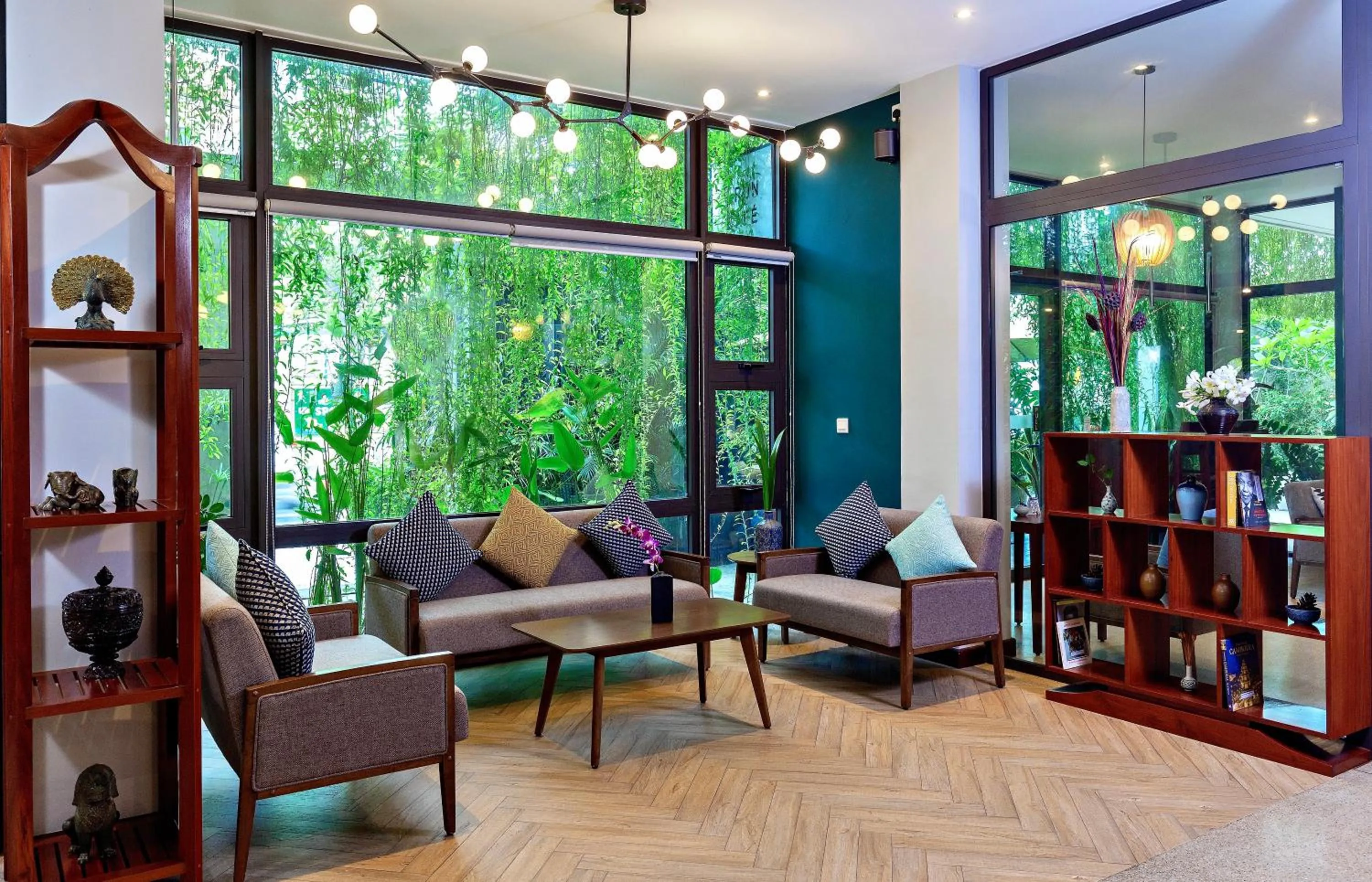 Lobby or reception in Indra Hotel