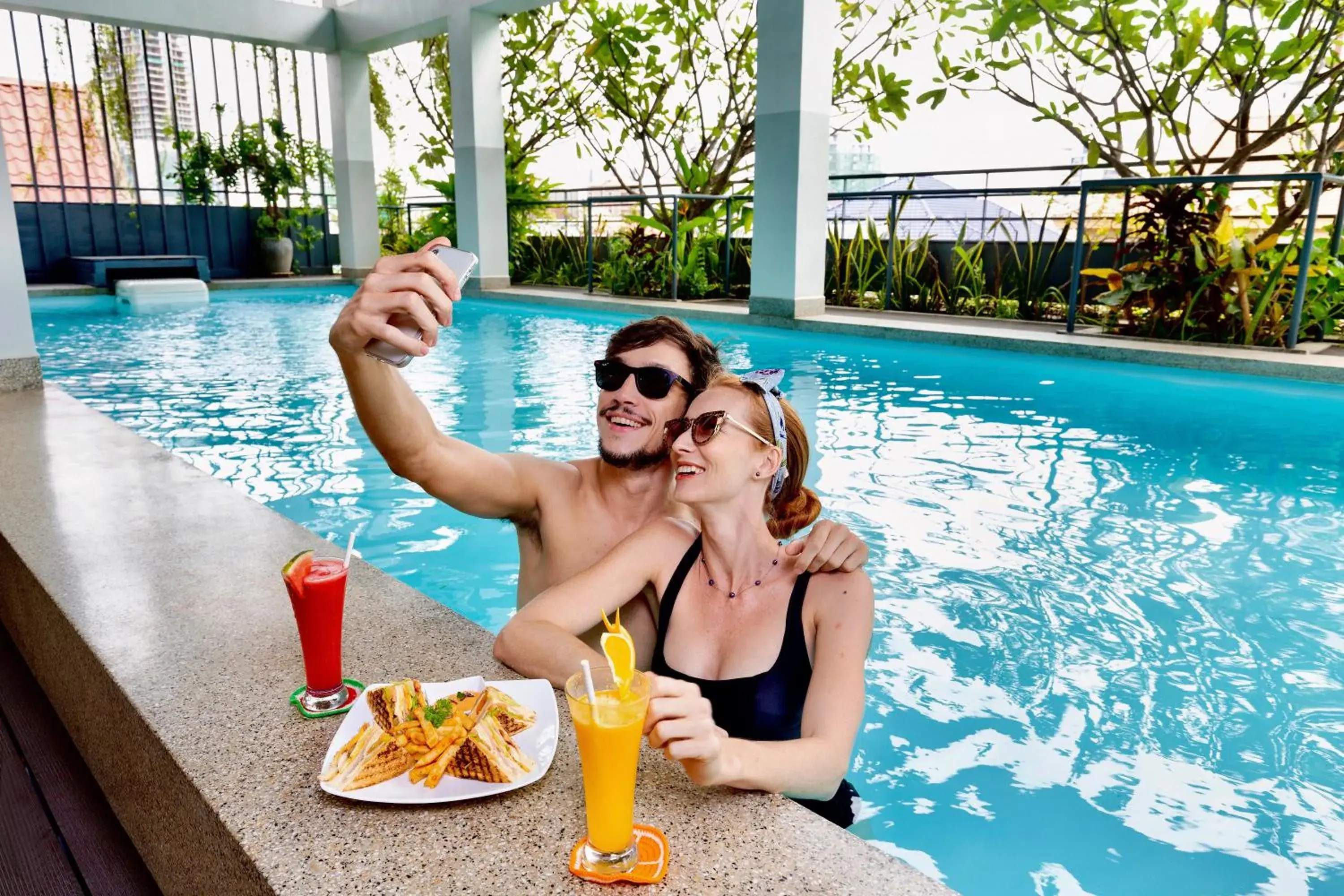 Swimming pool in Indra Hotel Swimming pool in Indra Hotel