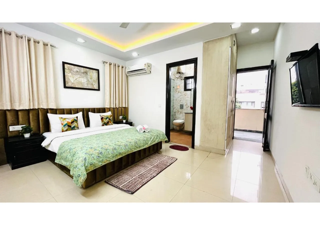 Bedroom in BluO 2BHK - Greater Kailash Lift Balcony Parking