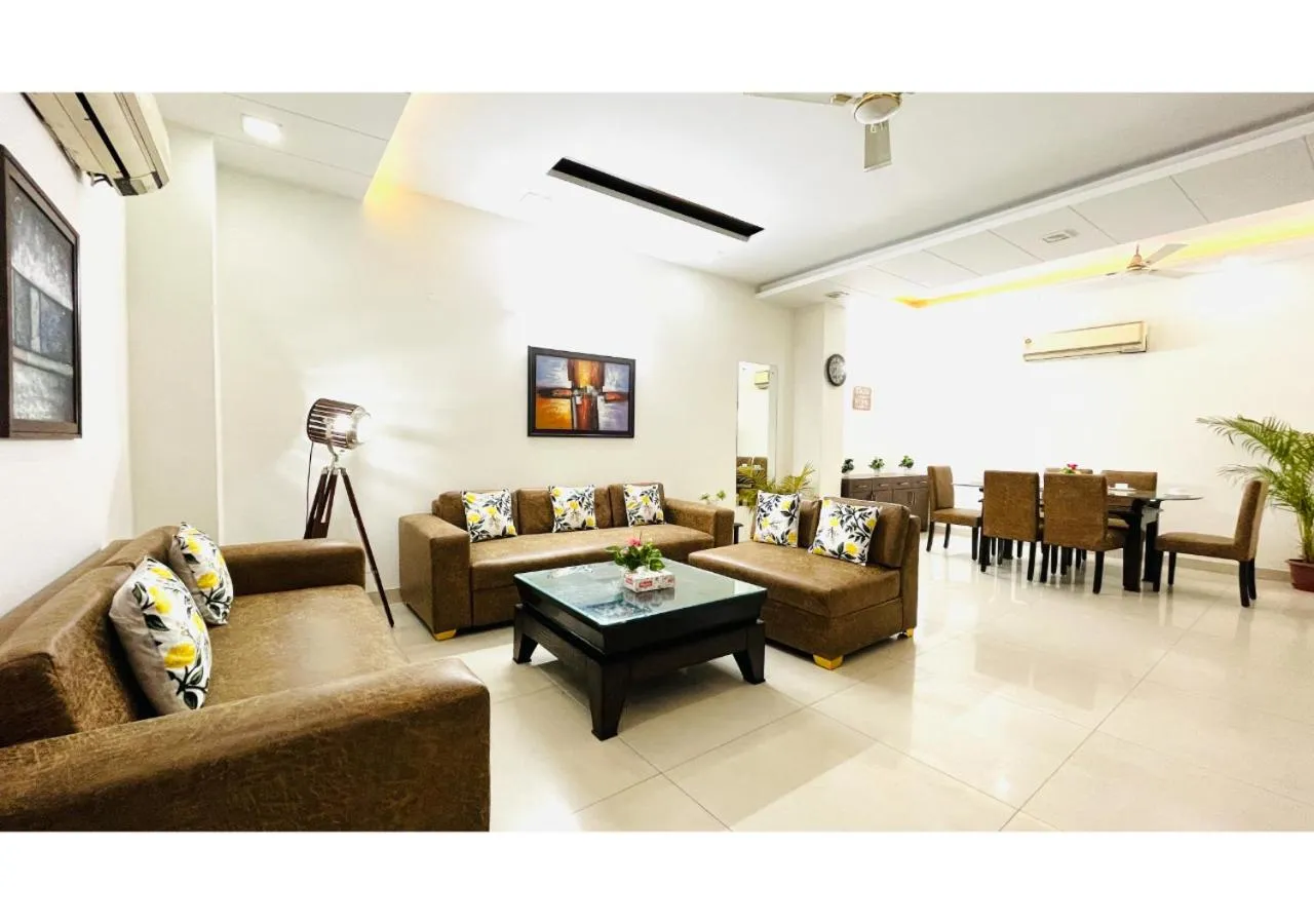 Living room in BluO 2BHK - Greater Kailash Lift Balcony Parking