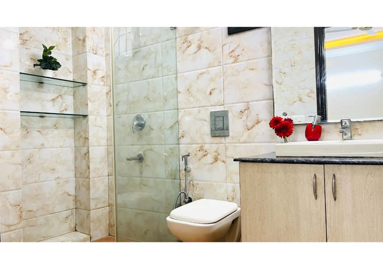 Bathroom in BluO 2BHK - Greater Kailash Lift Balcony Parking