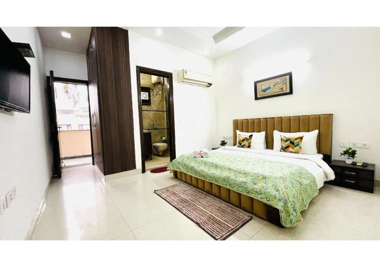 Bedroom in BluO 2BHK - Greater Kailash Lift Balcony Parking