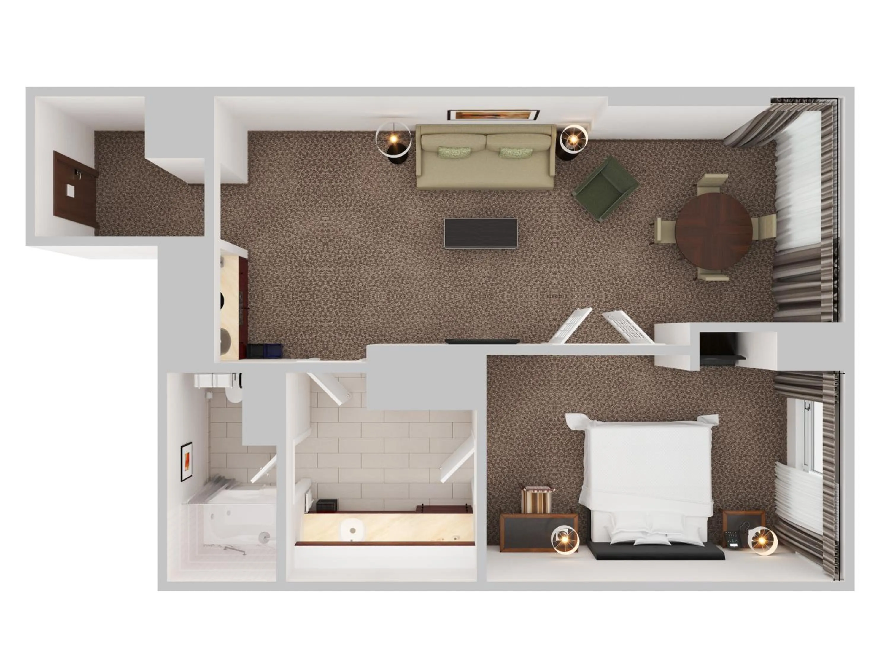 Floor plan in Cambridge Suites Toronto