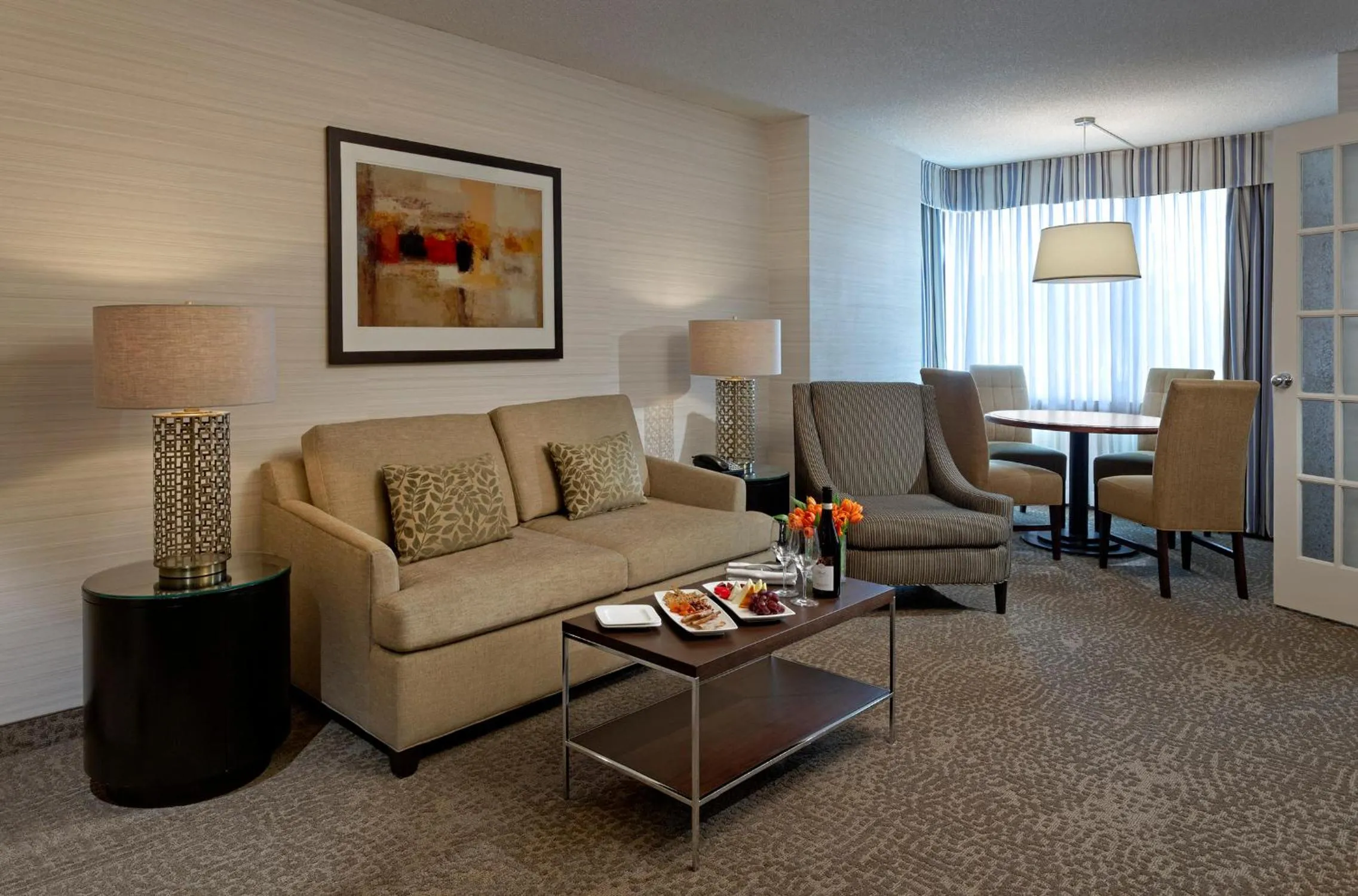 Living room in Cambridge Suites Toronto