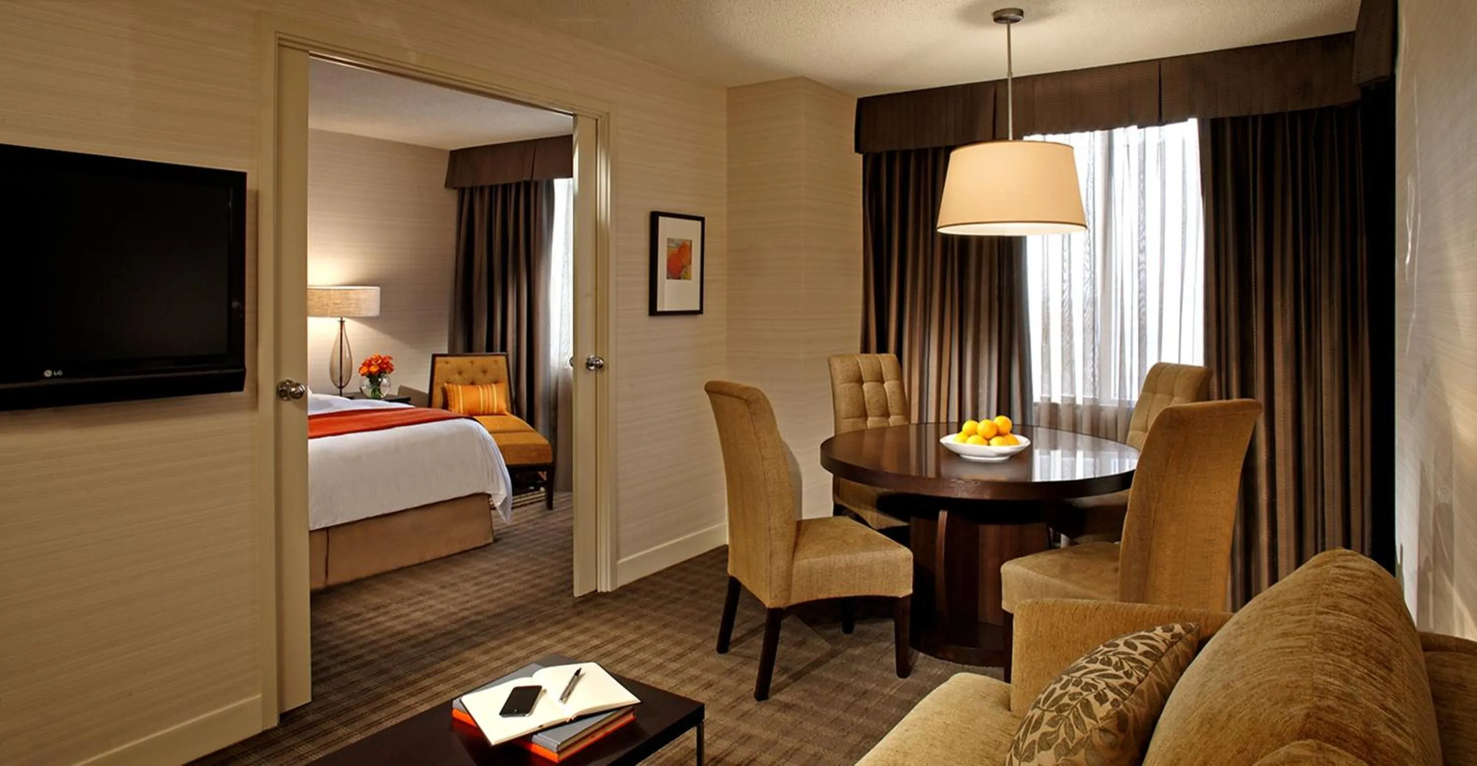 Bed in Cambridge Suites Toronto