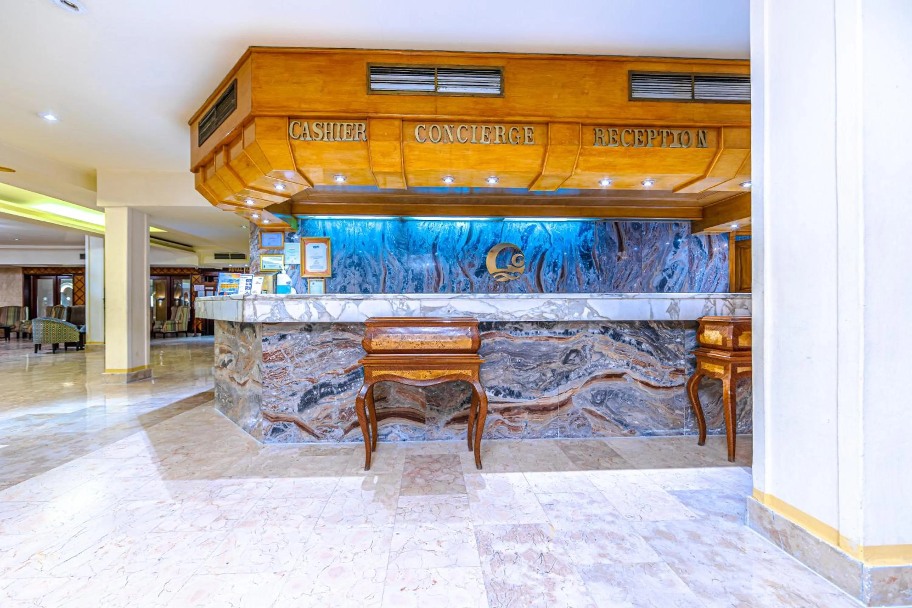 Lobby or reception in The Grand Hotel, Hurghada
