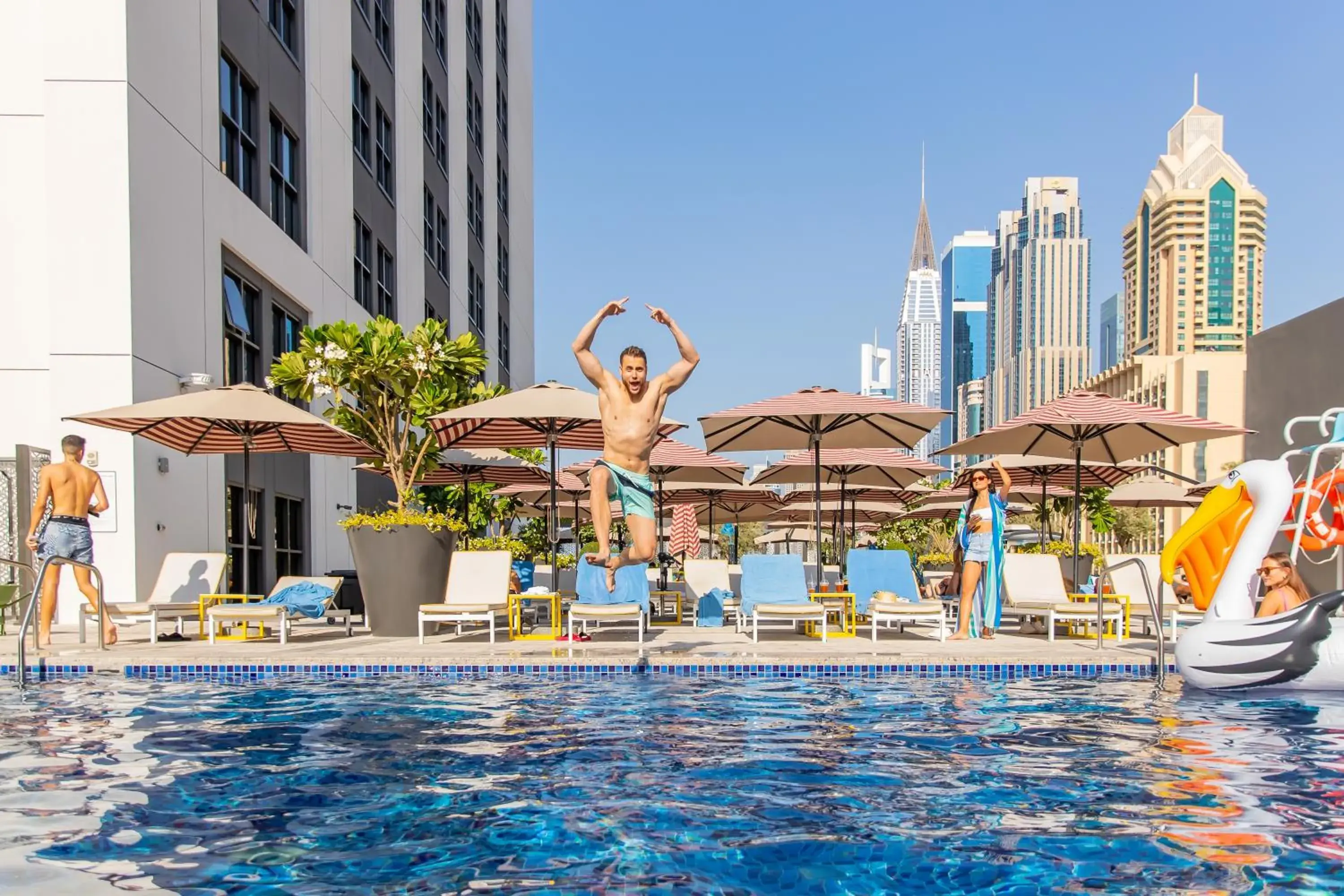 Swimming pool in Rove City Walk Swimming pool in Rove City Walk