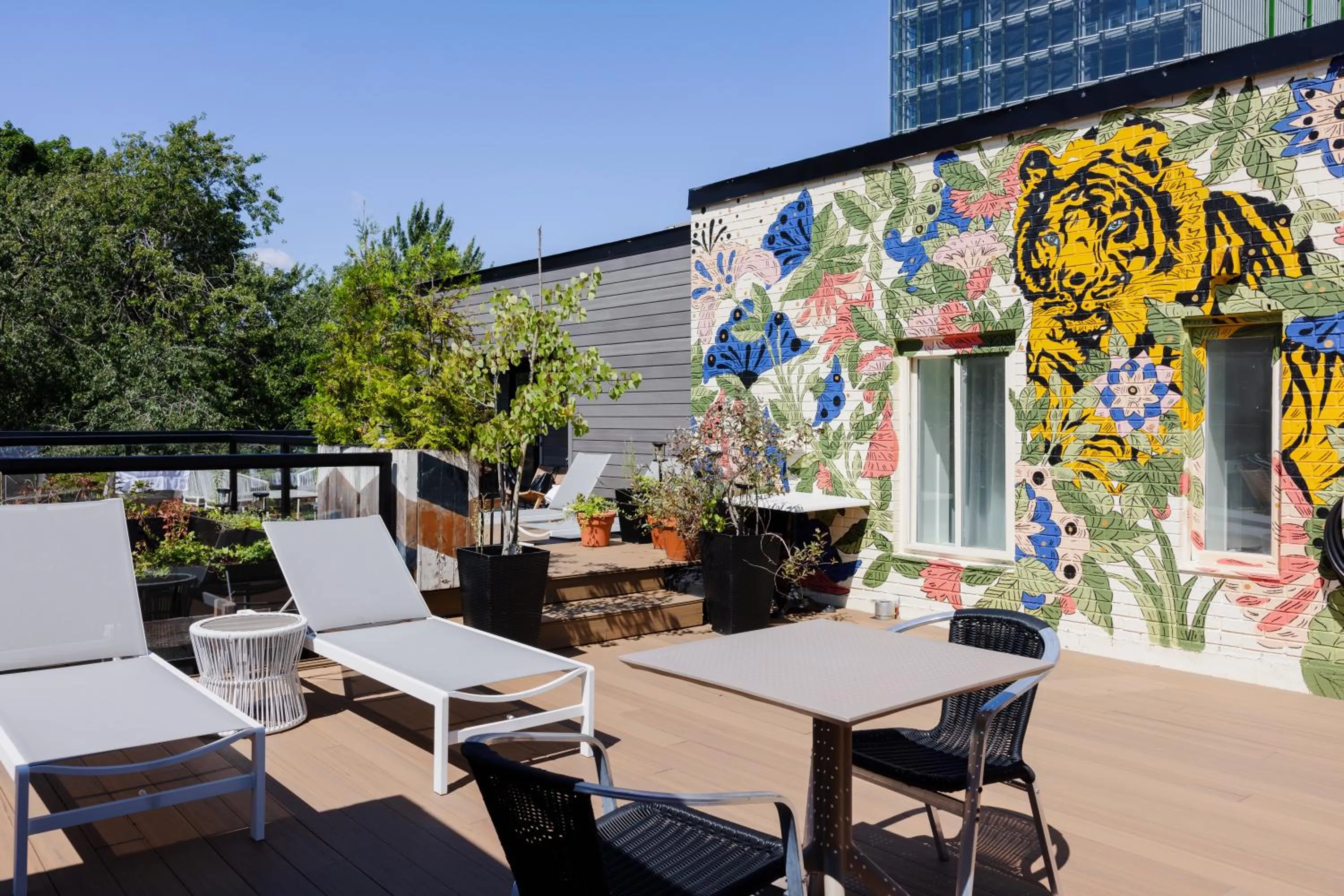Patio in hotel & spa Carré Saint-Louis