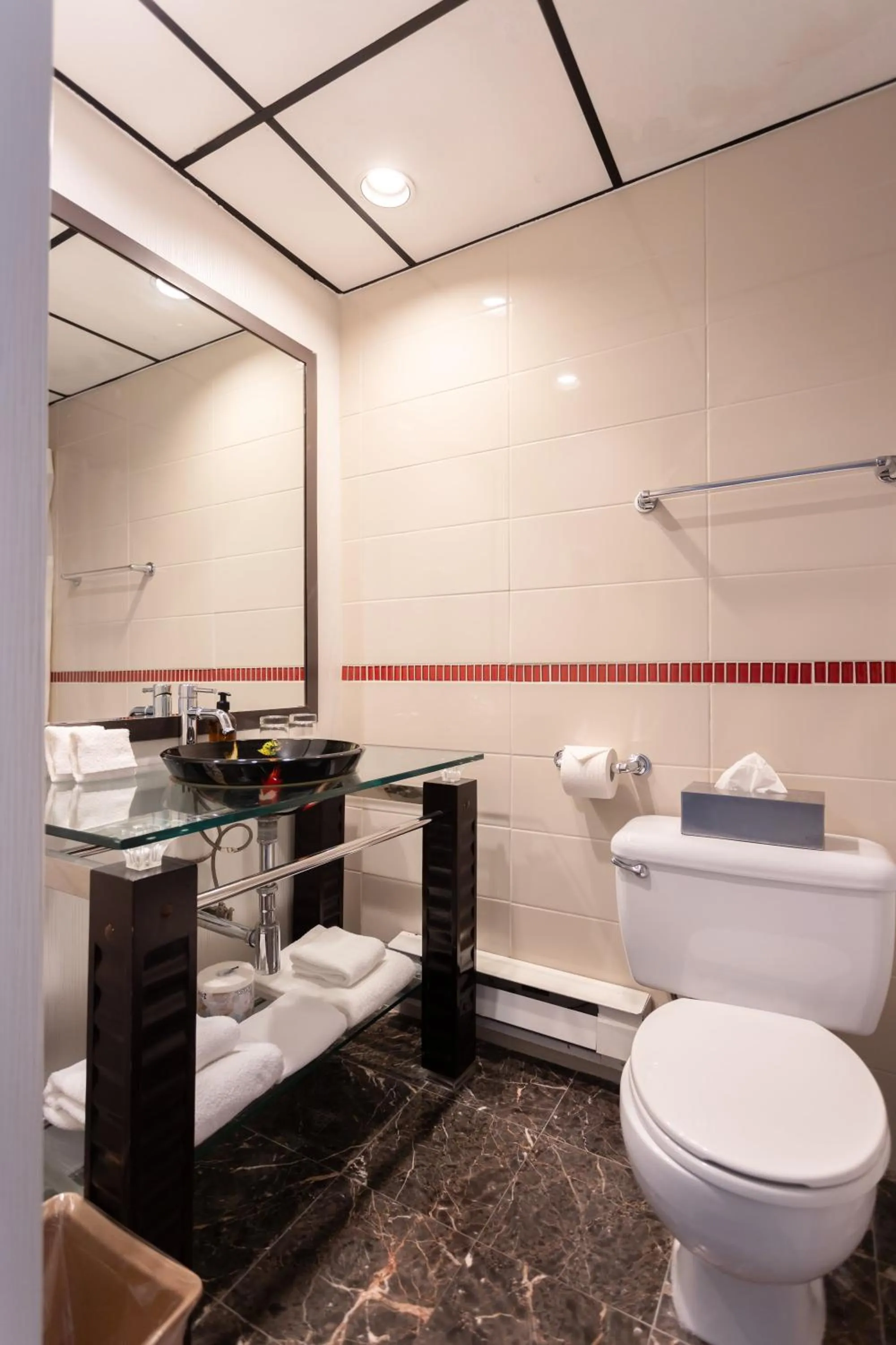 Toilet in Hotel Champlain