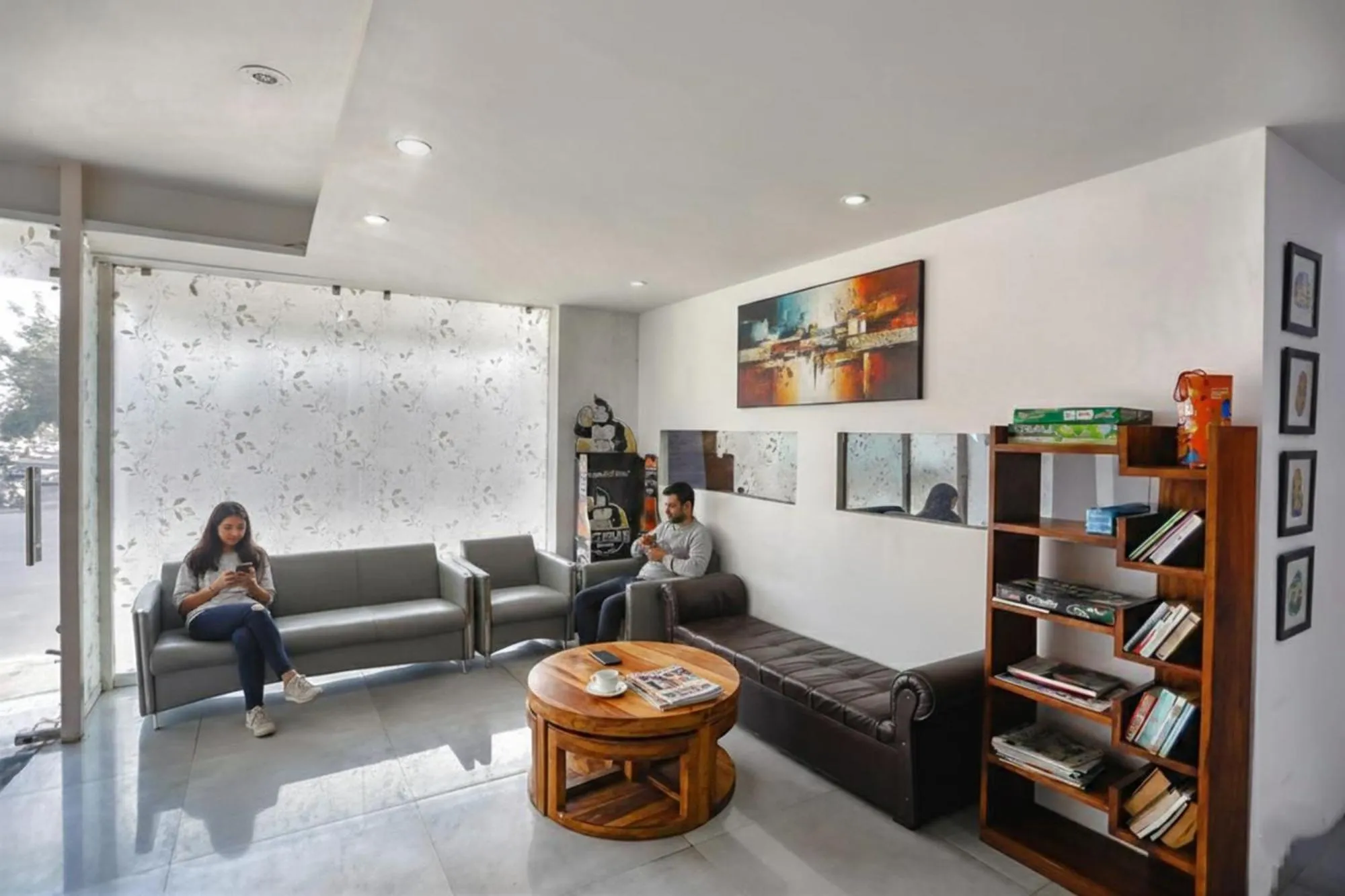 Seating area in FabHotel F9 Sector 19