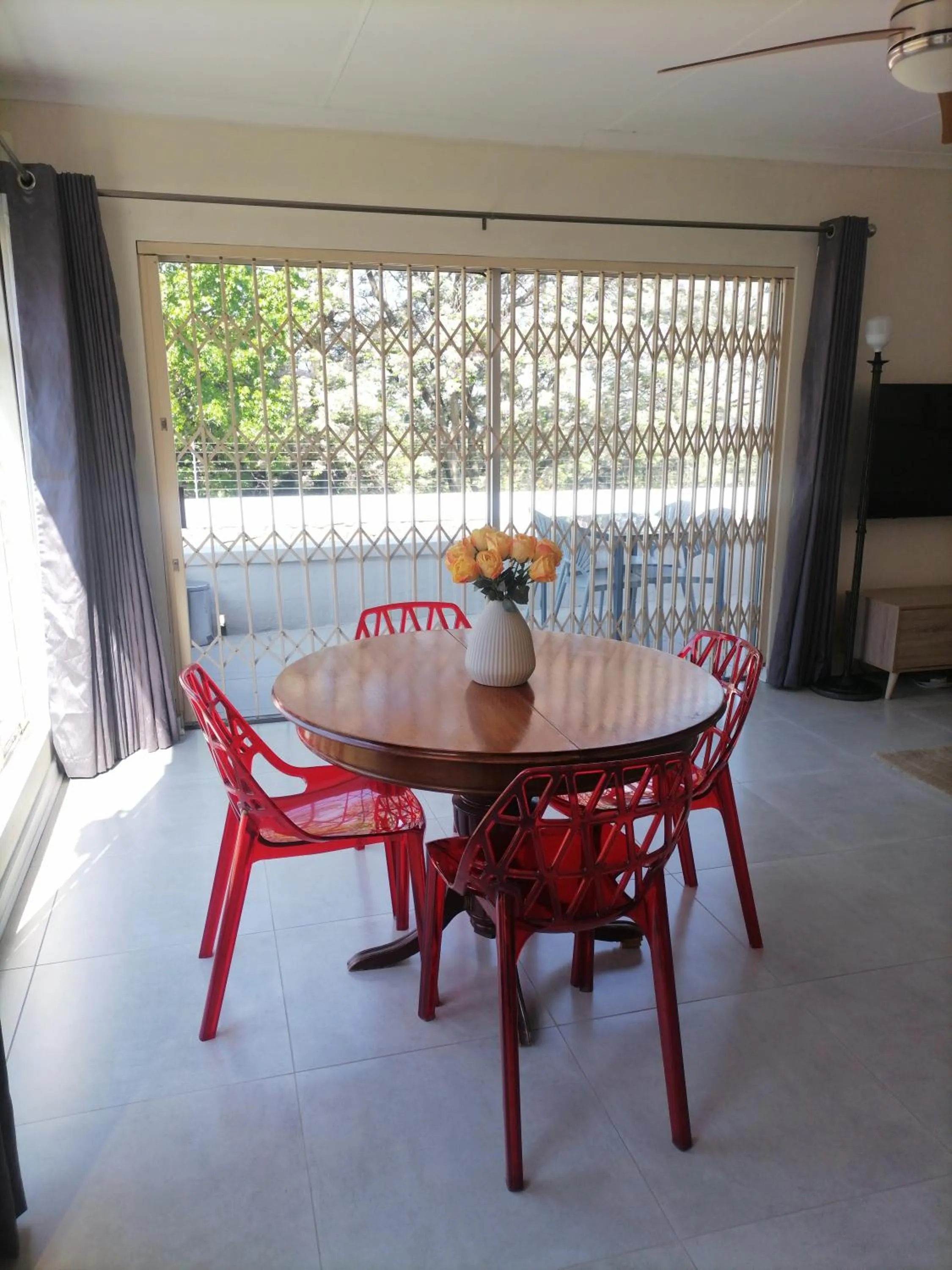 Dining area in CityView, a stunning modern apartment