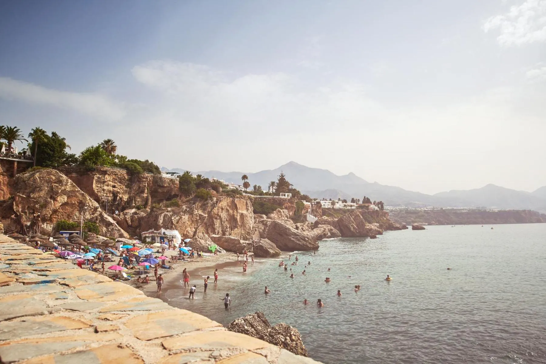 Beach in Balcon de Europa