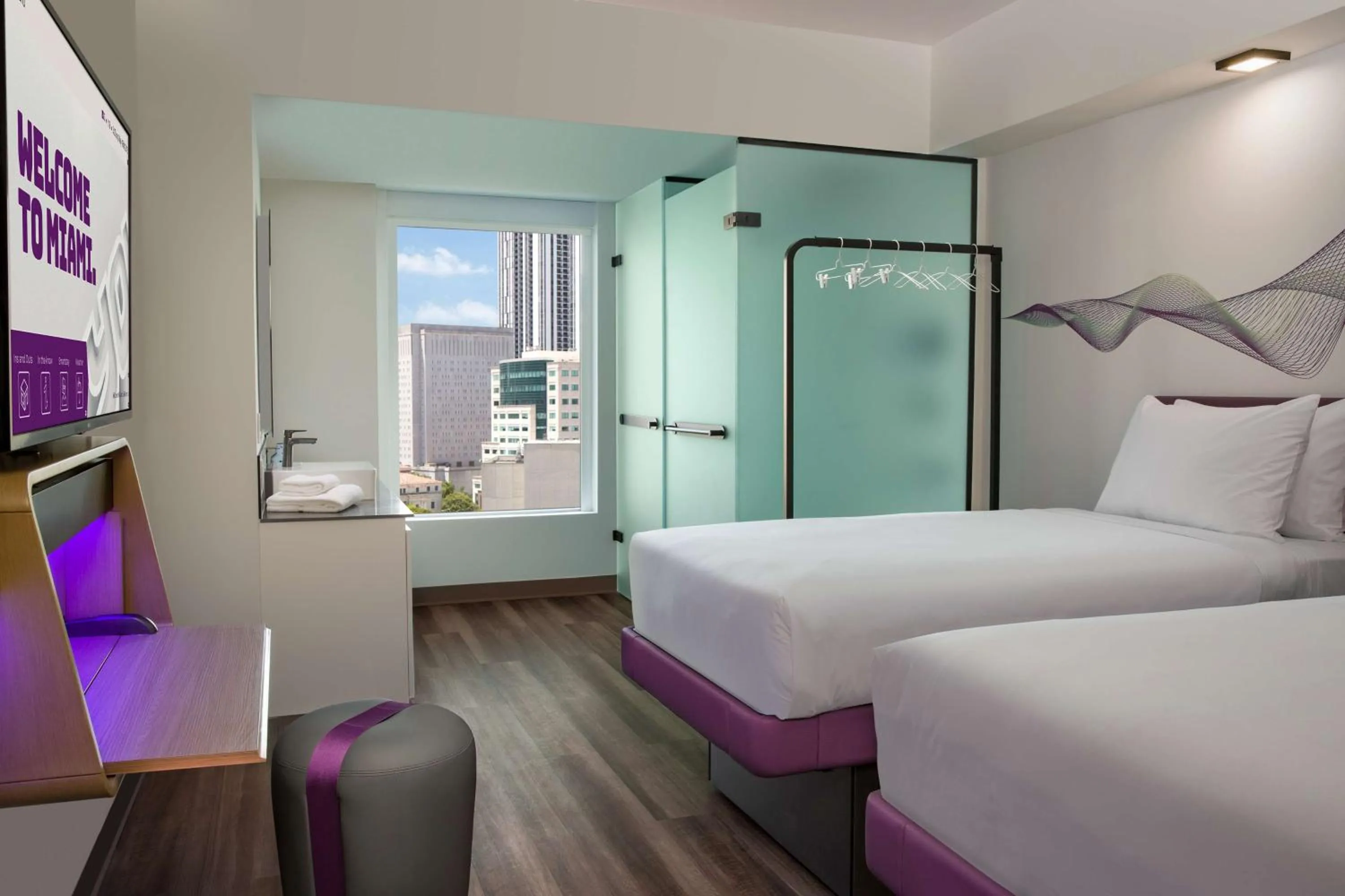 Photo of the whole room, Bed in YOTEL Miami