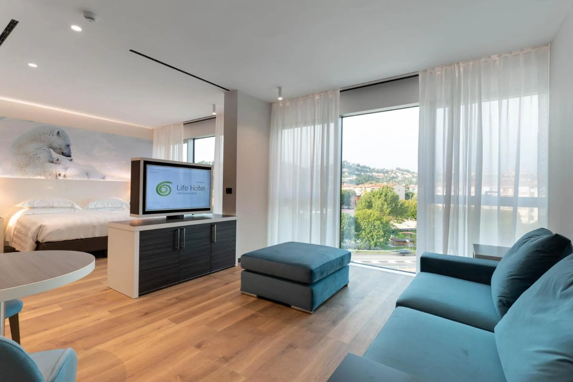 Seating area in Life Hotel