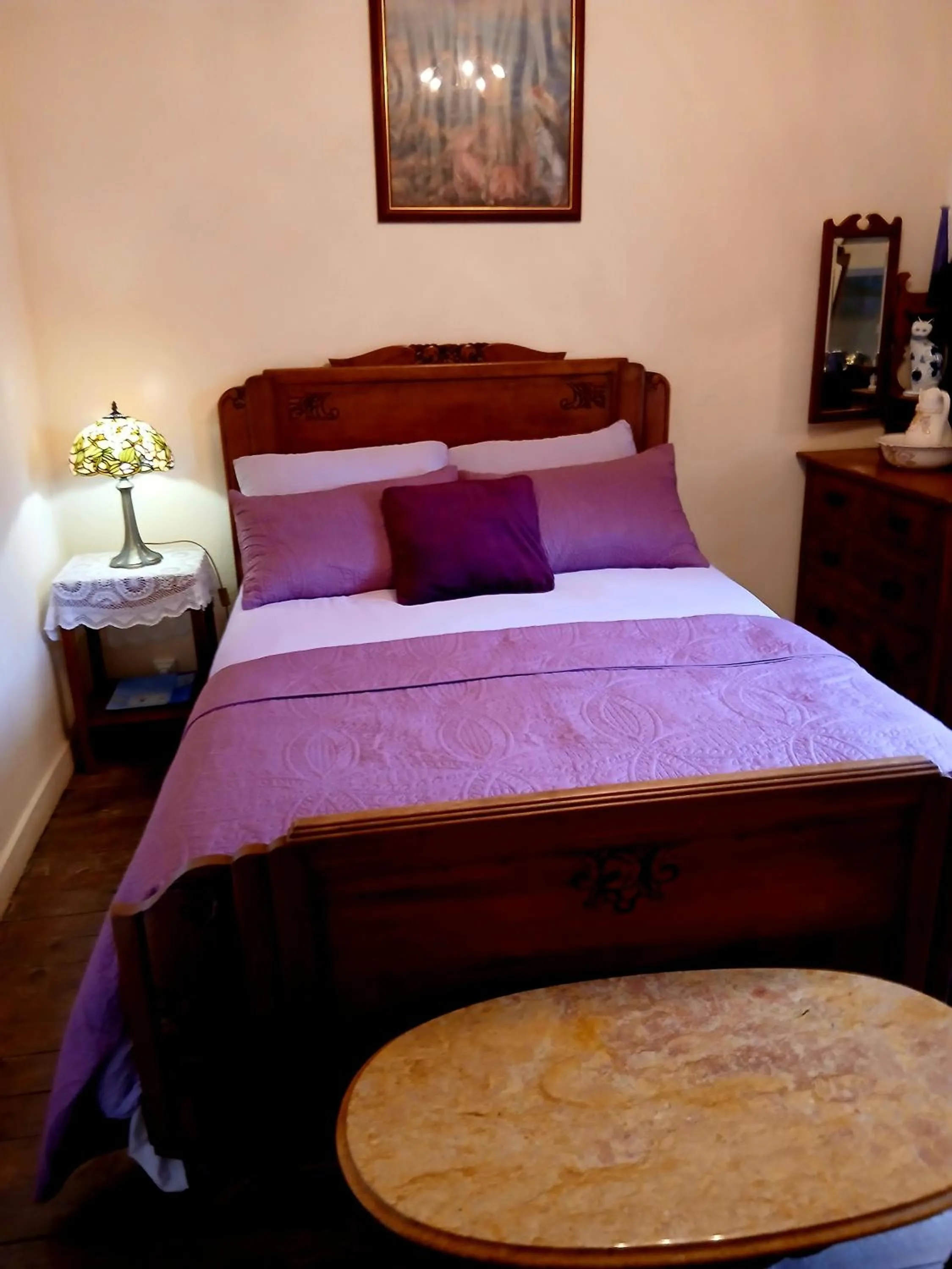 Bed in Sunset House Chambres de Hotes