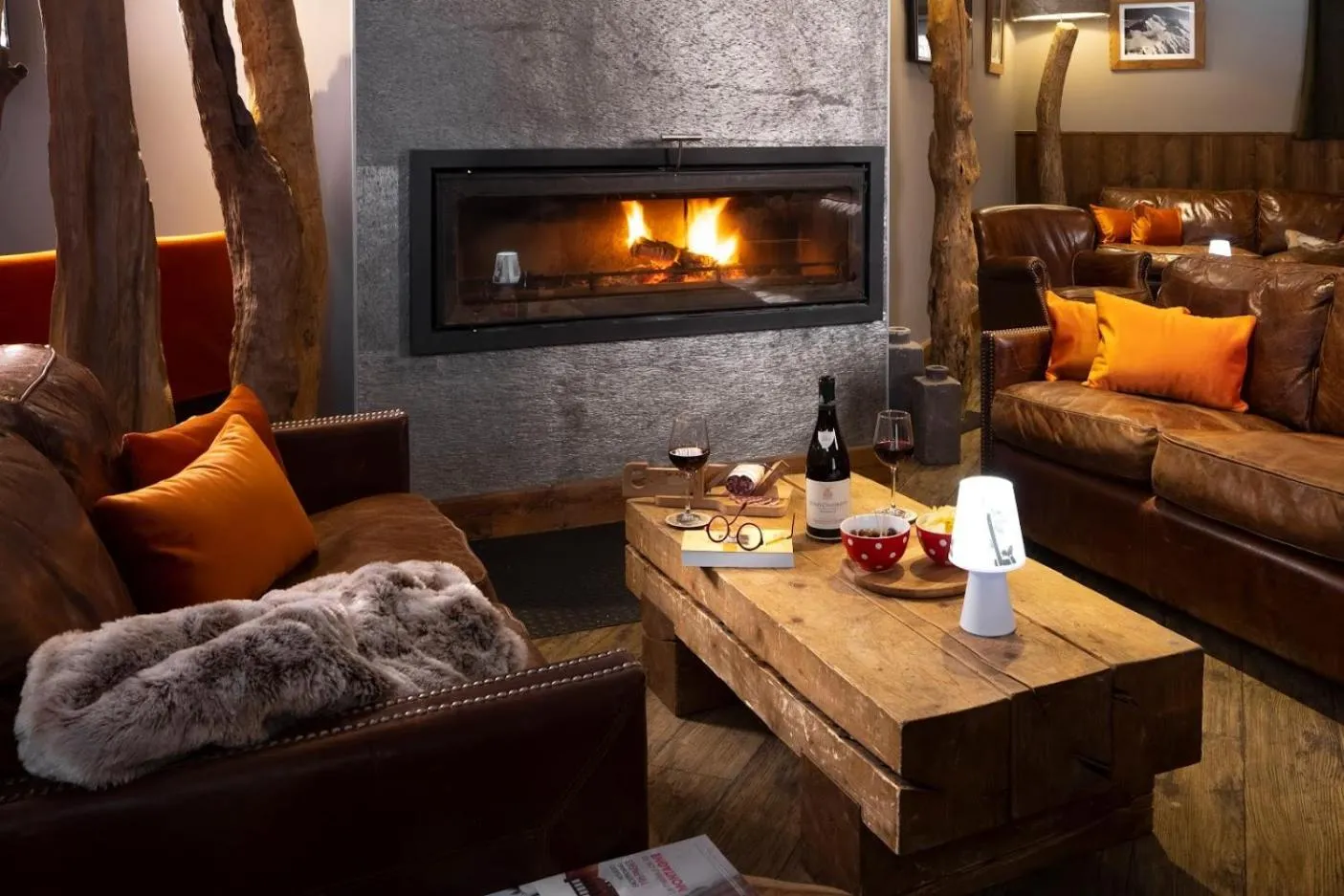 Living room in Hôtel Ski Lodge - Chambres & Appartements - Village Montana
