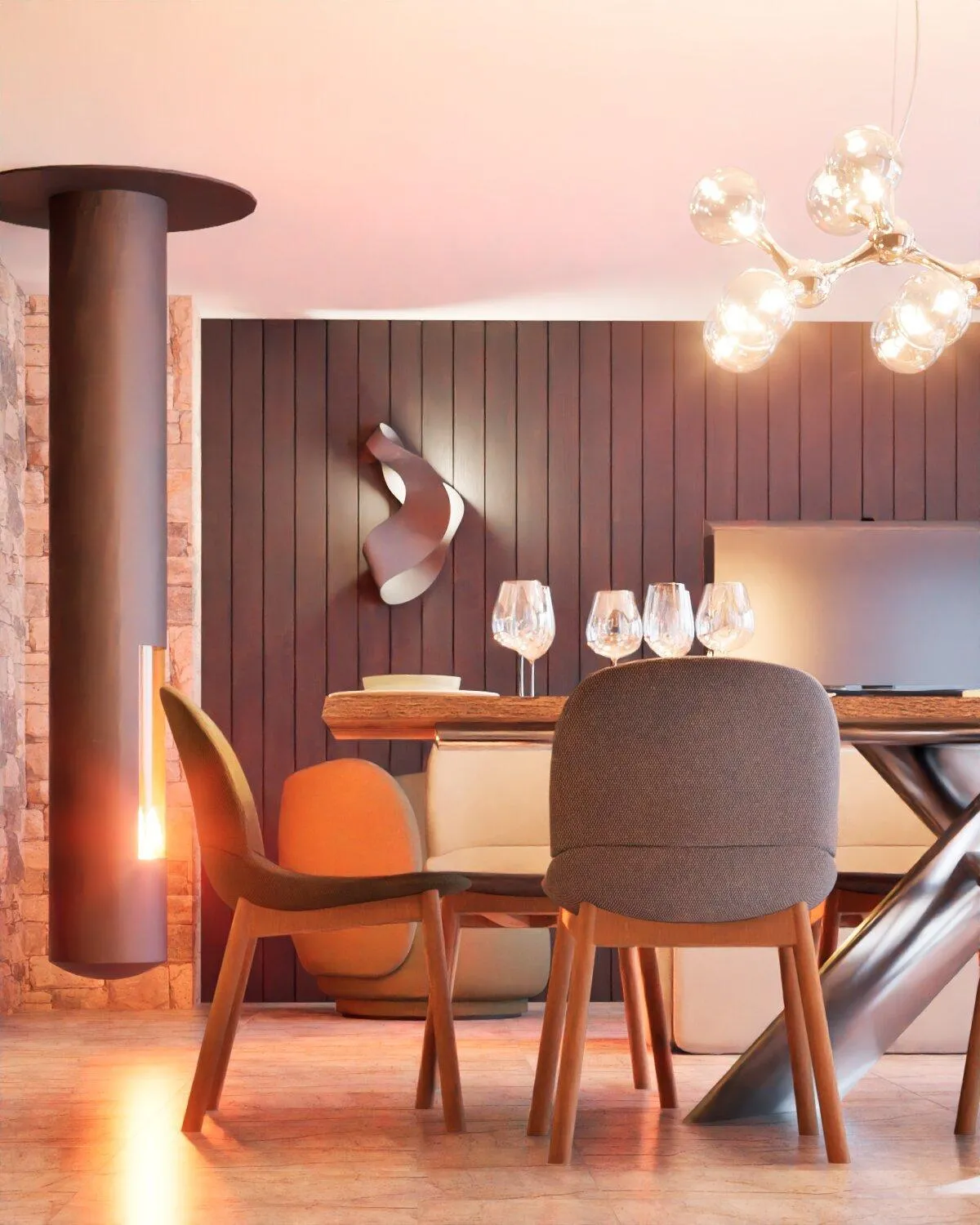 Dining area in Hôtel Ski Lodge - Chambres & Appartements - Village Montana