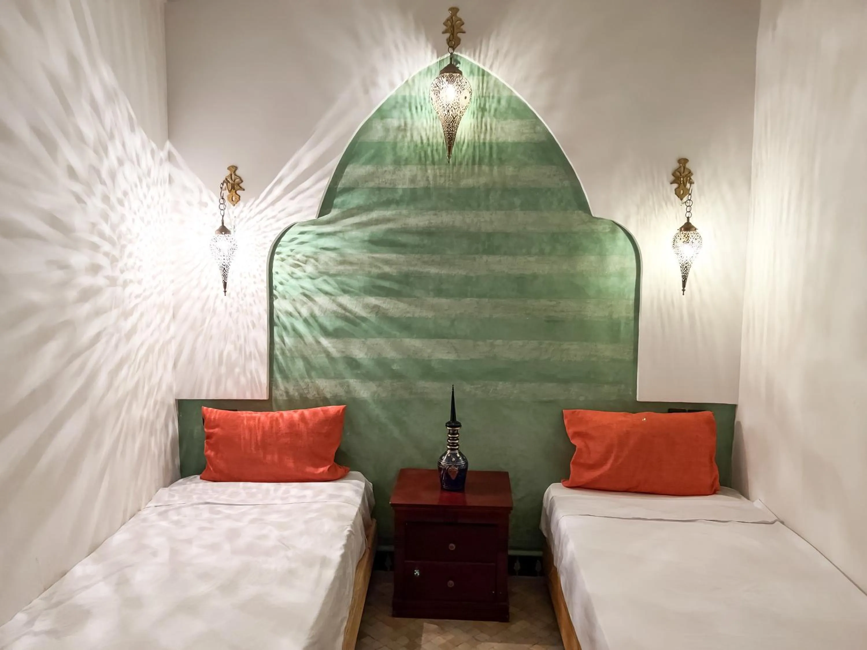 Bed in Riad Pacha Palace