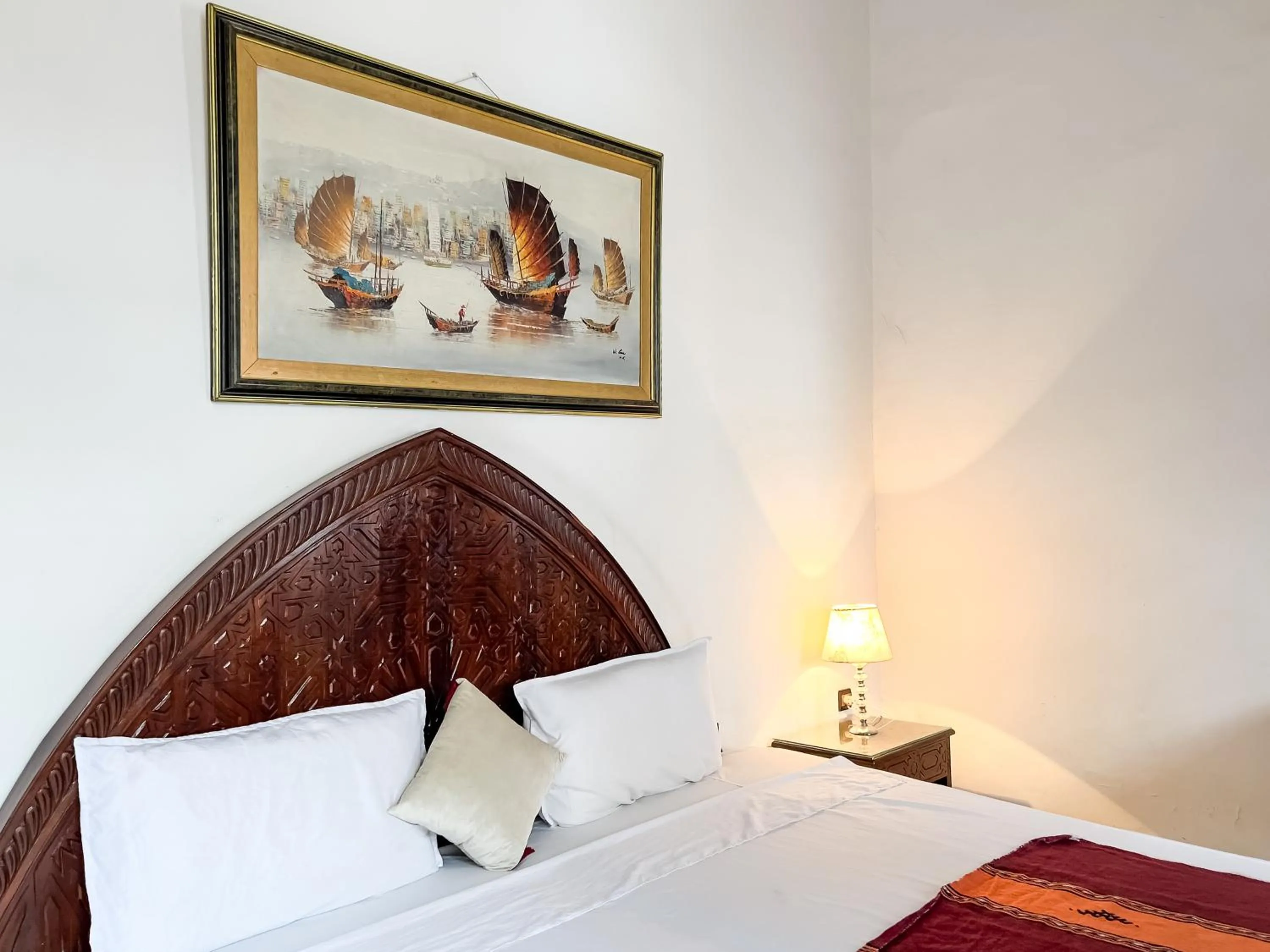 Decorative detail, Bed in Riad Pacha Palace