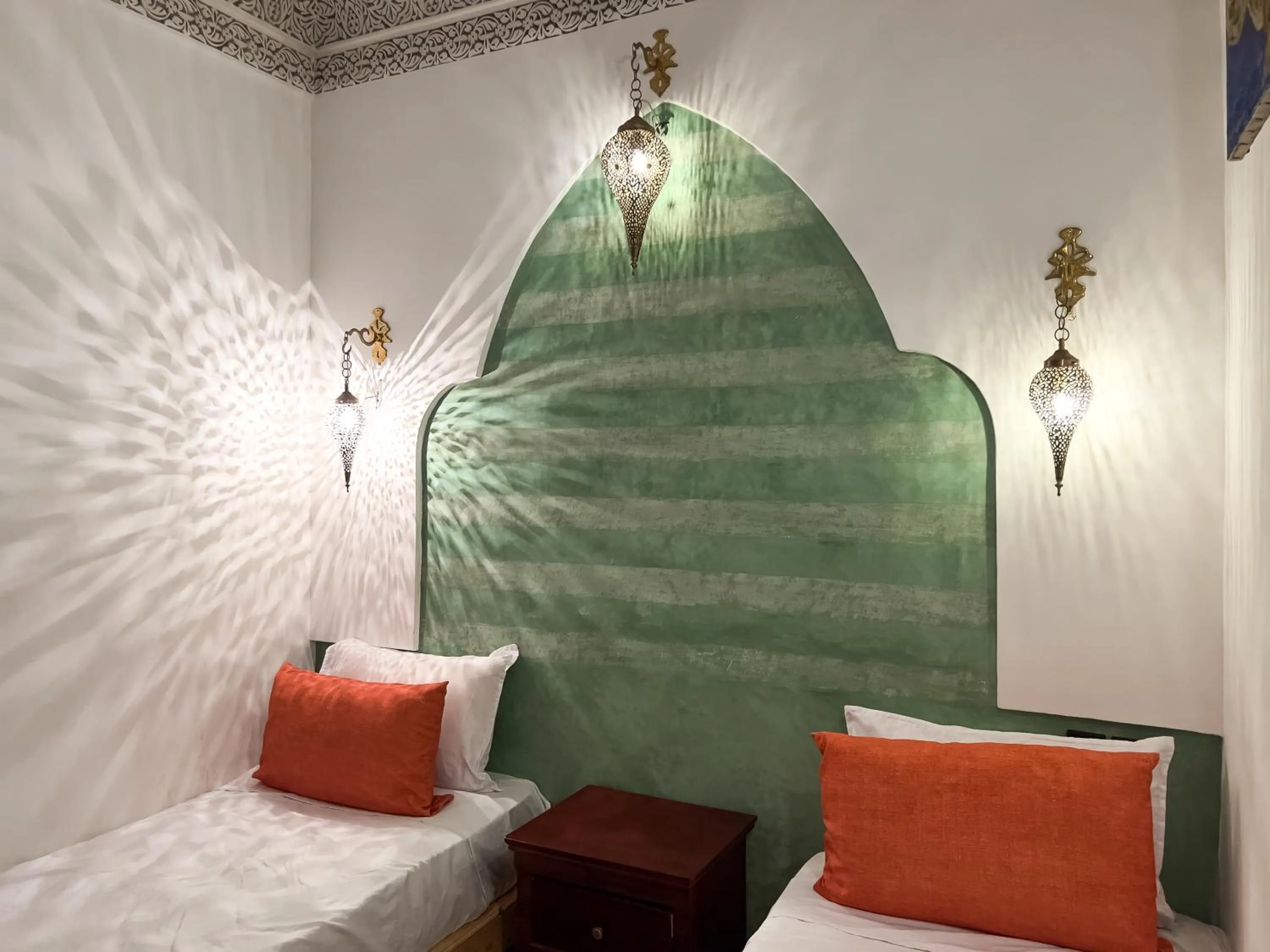 Bed in Riad Pacha Palace