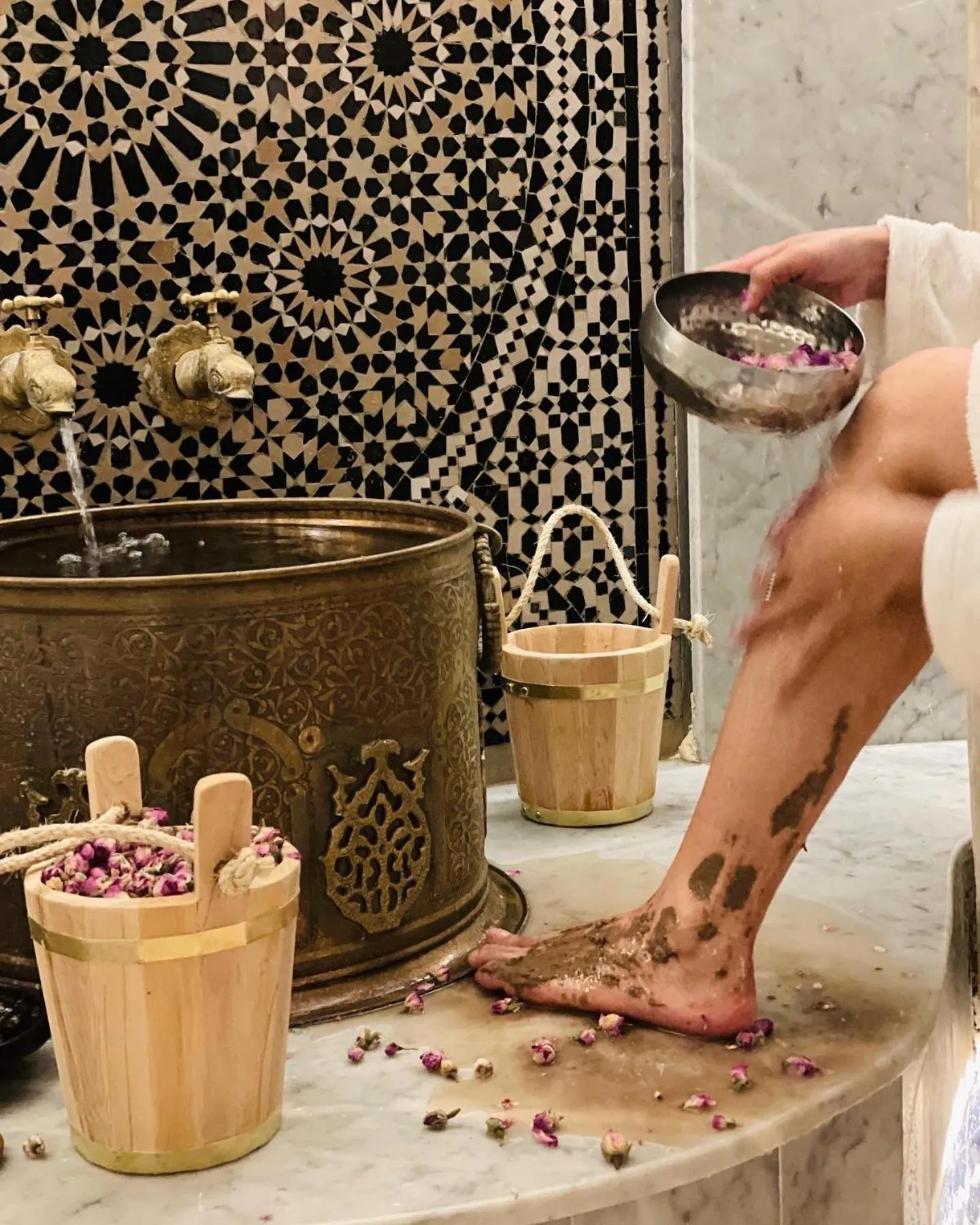 Steam room in Riad Pacha Palace