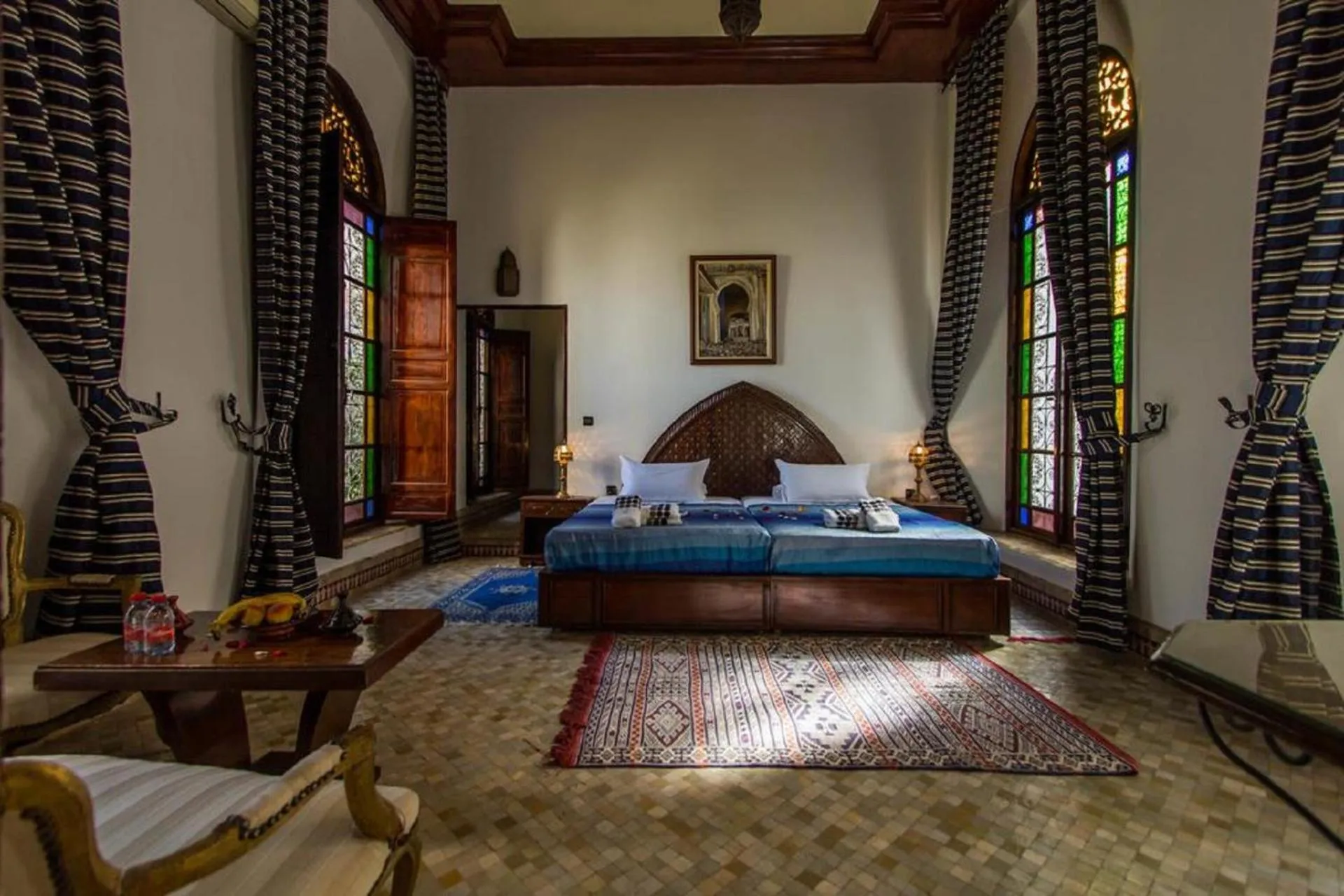 Bed in Riad Pacha Palace
