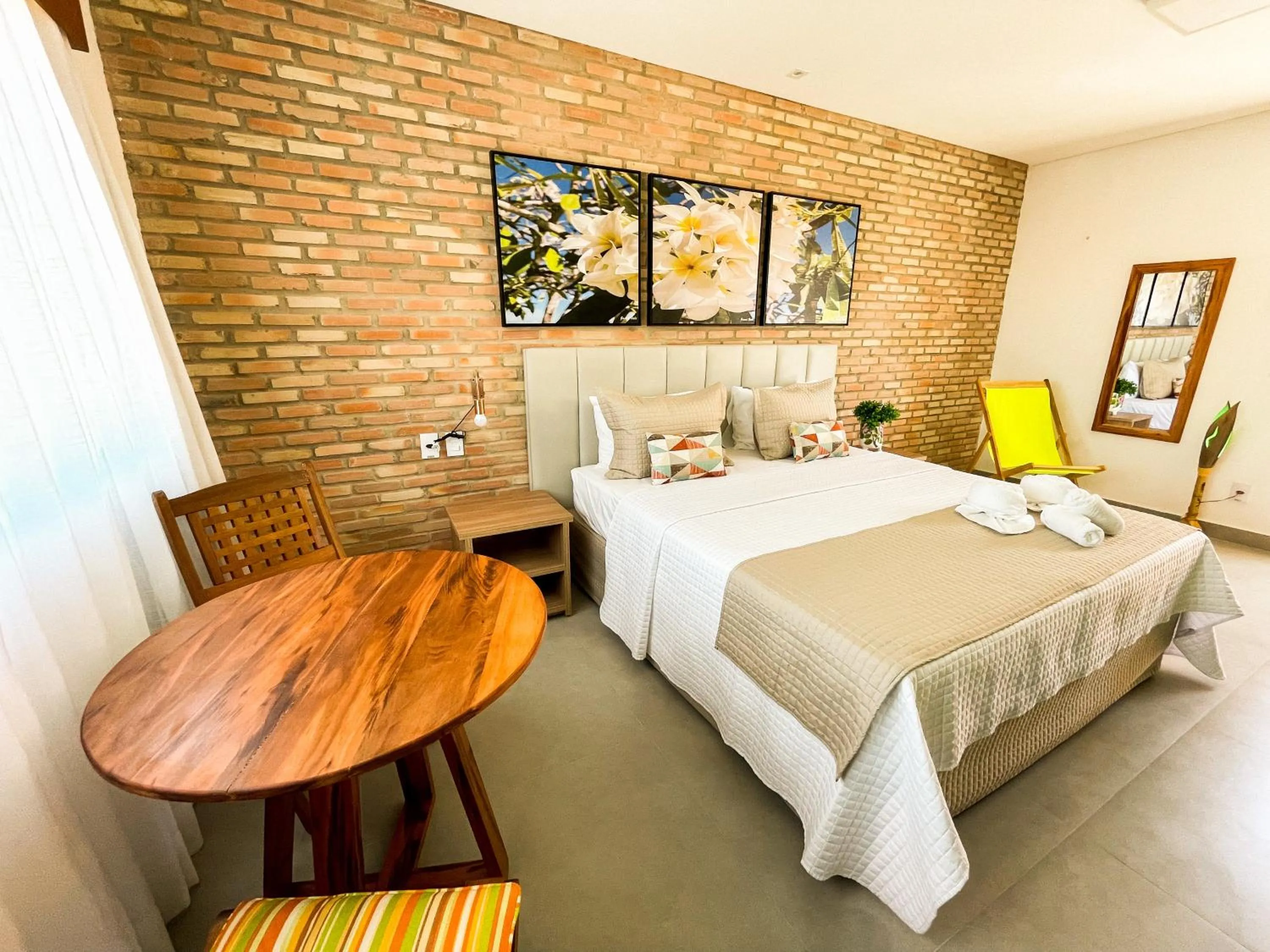 Bed in Pousada das Flores