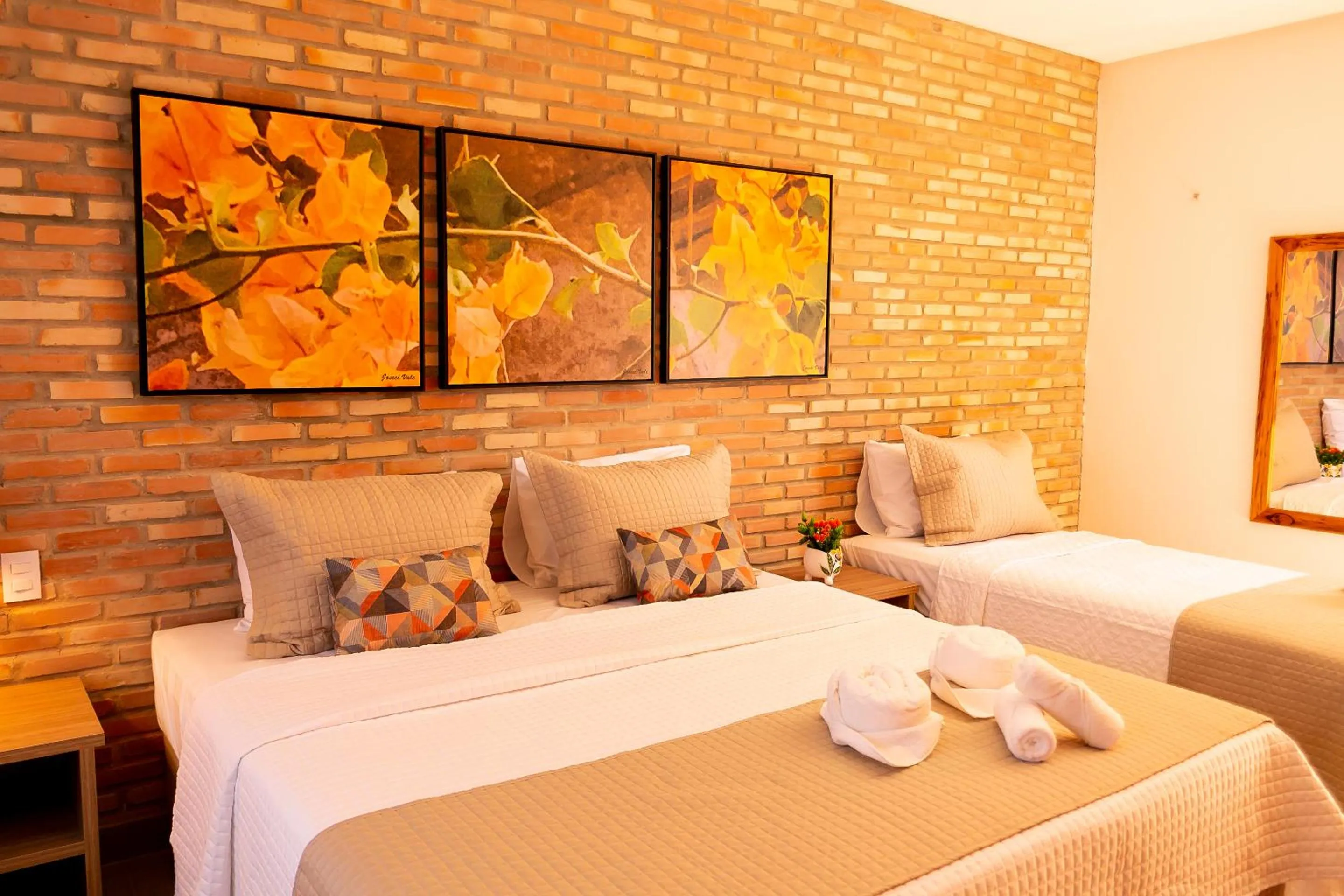 Bed in Pousada das Flores