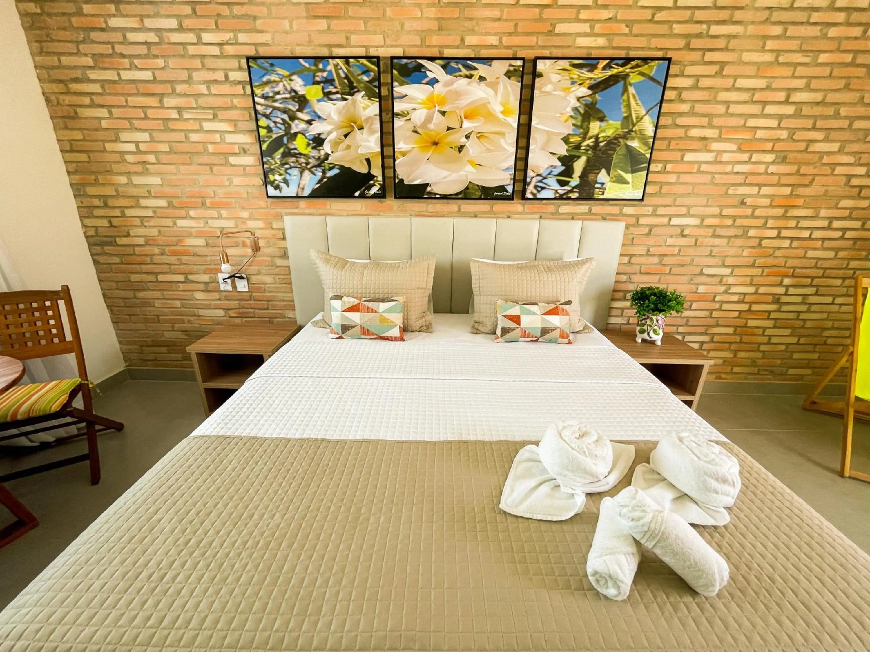 Bed in Pousada das Flores