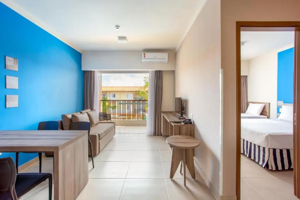 Bed in Apartamento Ondas Resort