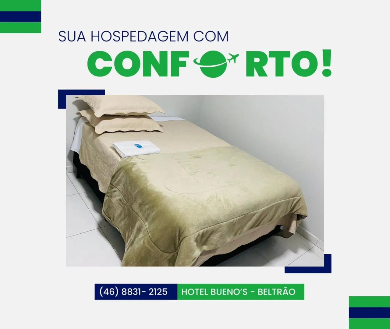 Bed in Hotel Bueno's - Francisco Beltrão