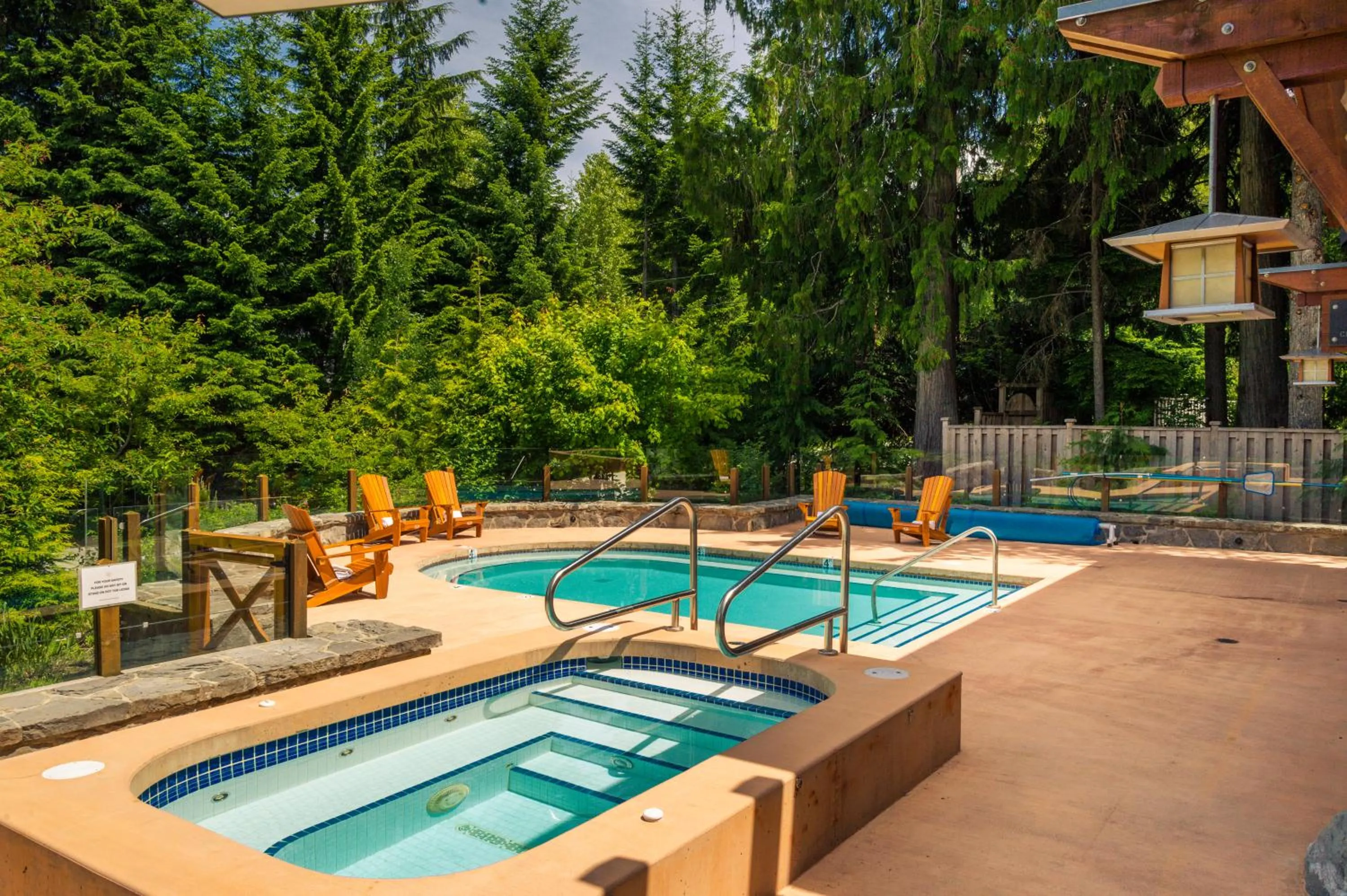 Pool view in Nita Lake Lodge