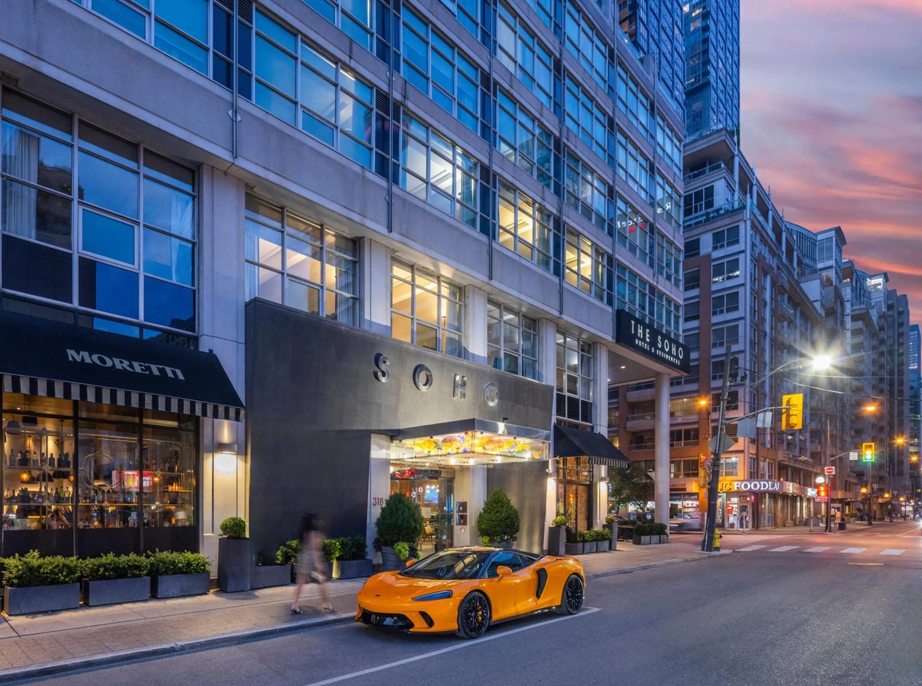 Property building in SoHo Hotel Toronto