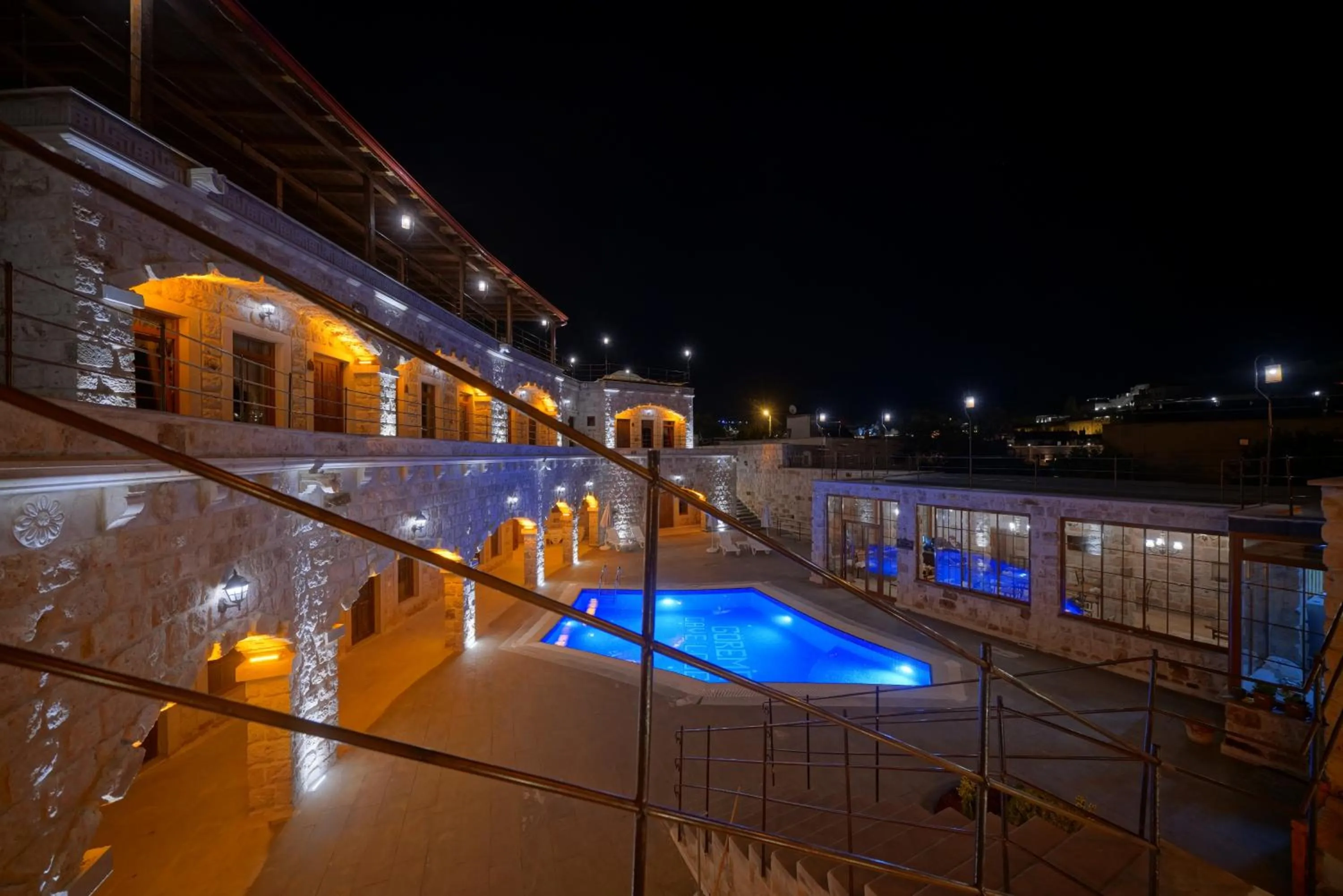 Pool view in Göreme Cave Lodge