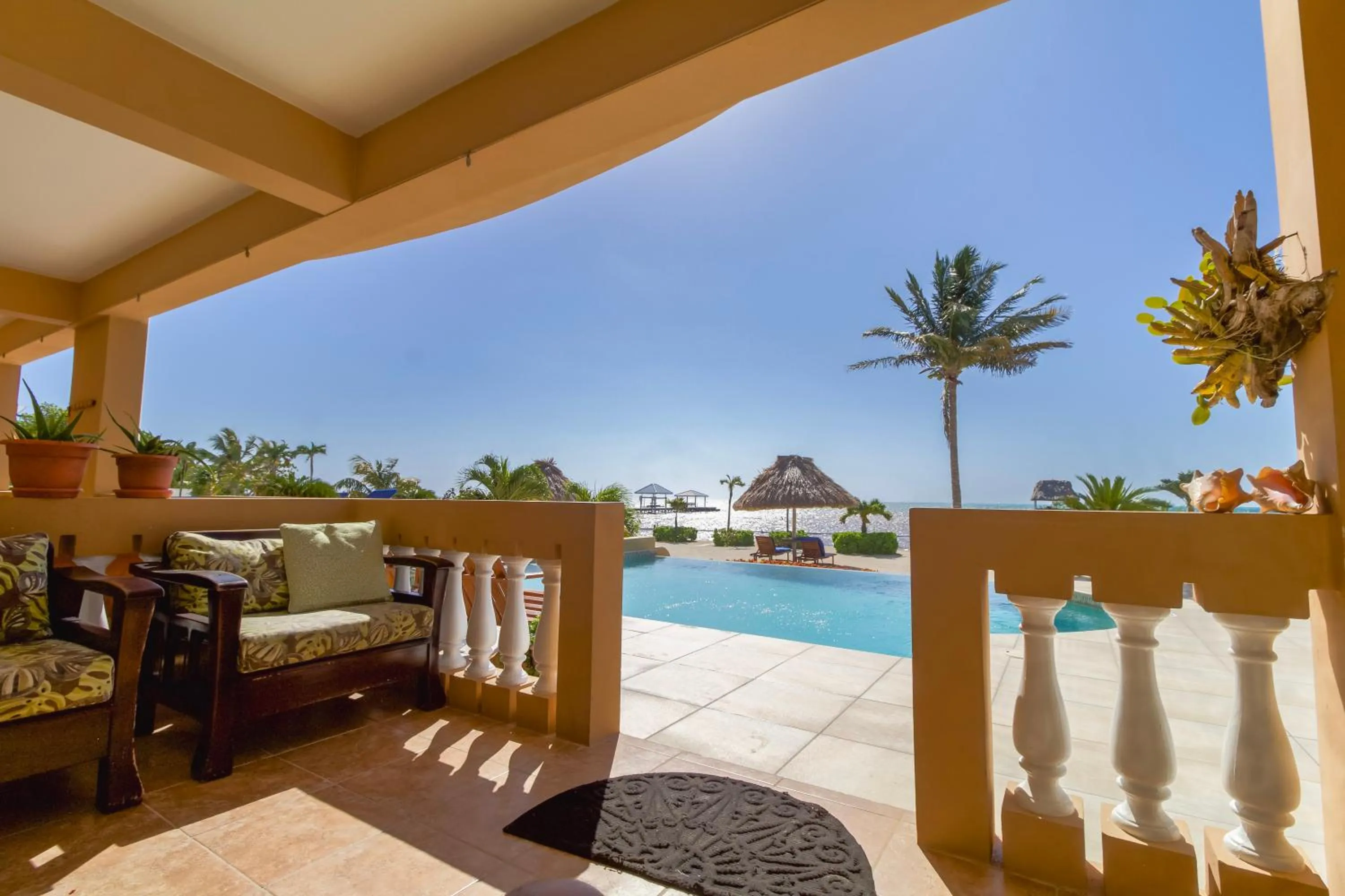 Patio in Hol Chan Reef Resort & Villas