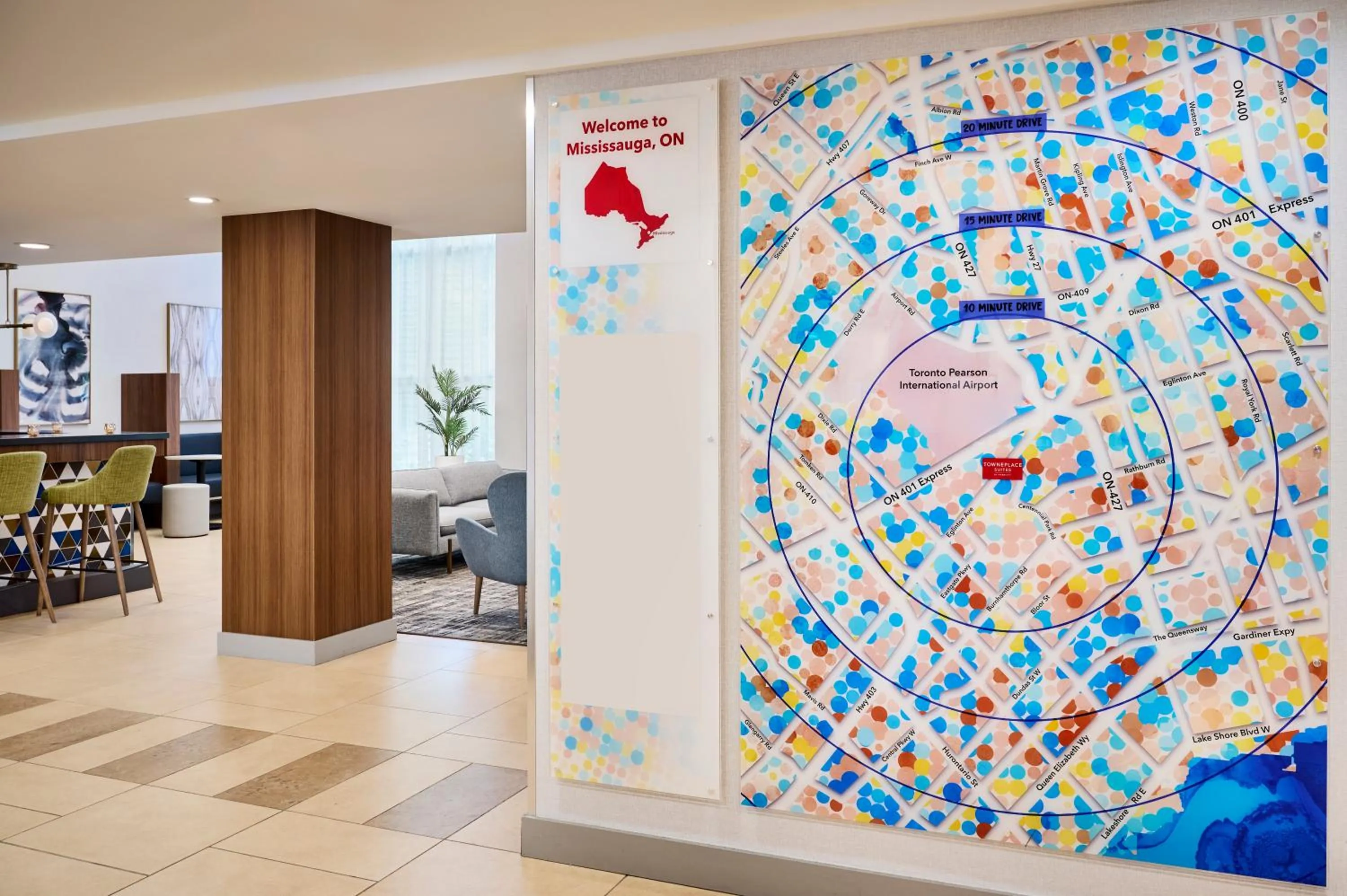 Lobby or reception in TownePlace Suites by Marriott Mississauga-Airport Corporate Centre