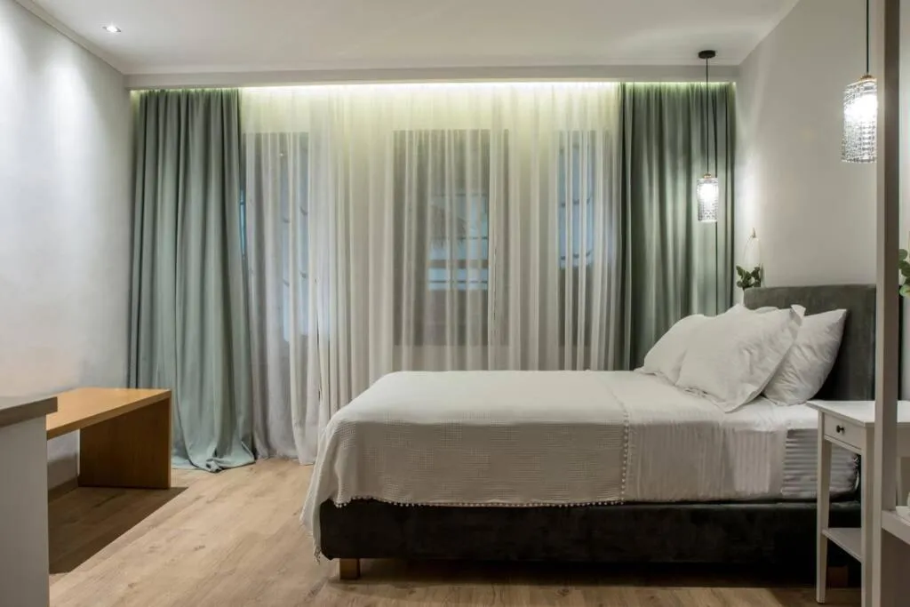 Bed in Isidorou Suite Xanthi