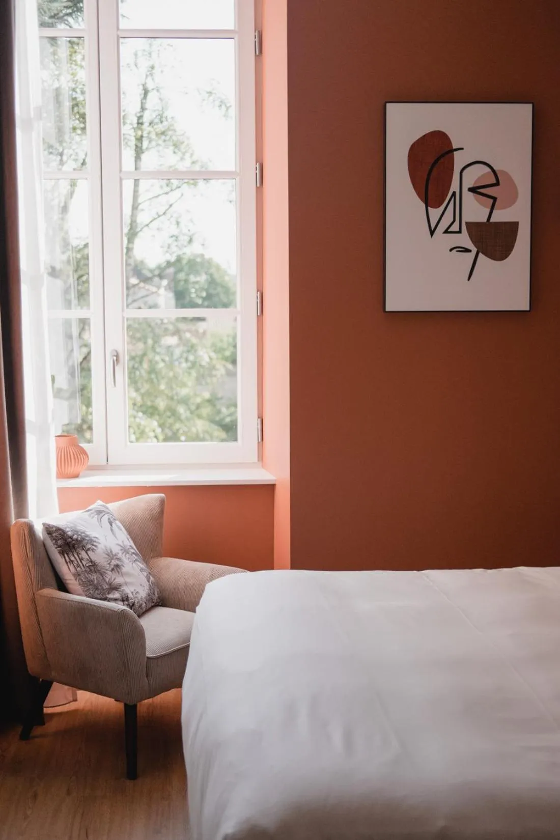 View (from property/room), Bed in Hôtel-Restaurant Villa Métis