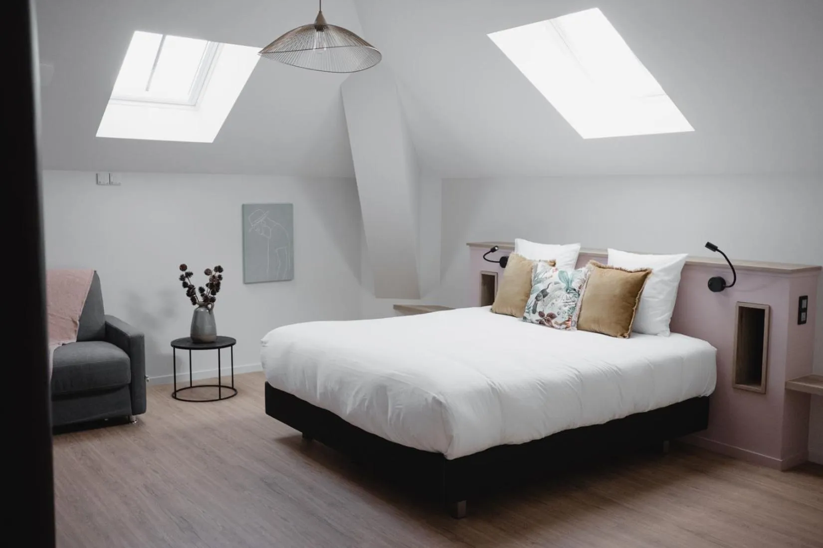 Photo of the whole room, Bed in Hôtel-Restaurant Villa Métis