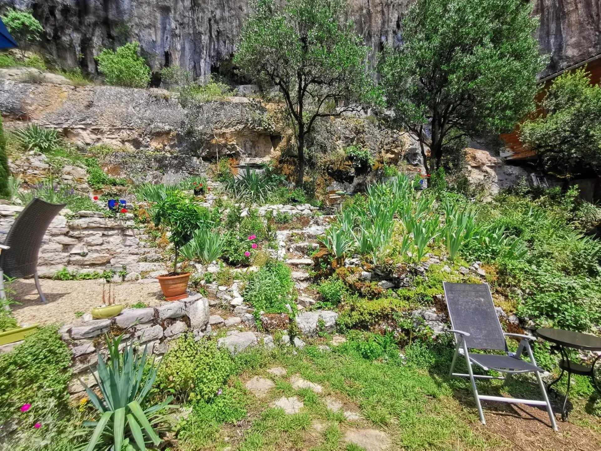 Garden in Gîtes Un Jardin dans la Falaise